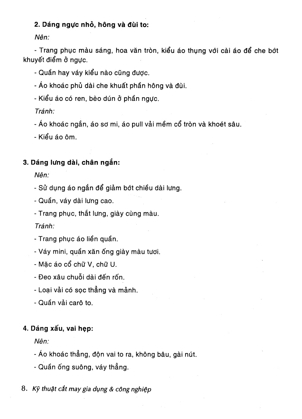 kỹ thuật cắt may gia dụng và công nghiệp - thiết kế thực hành các mẫu trang phục