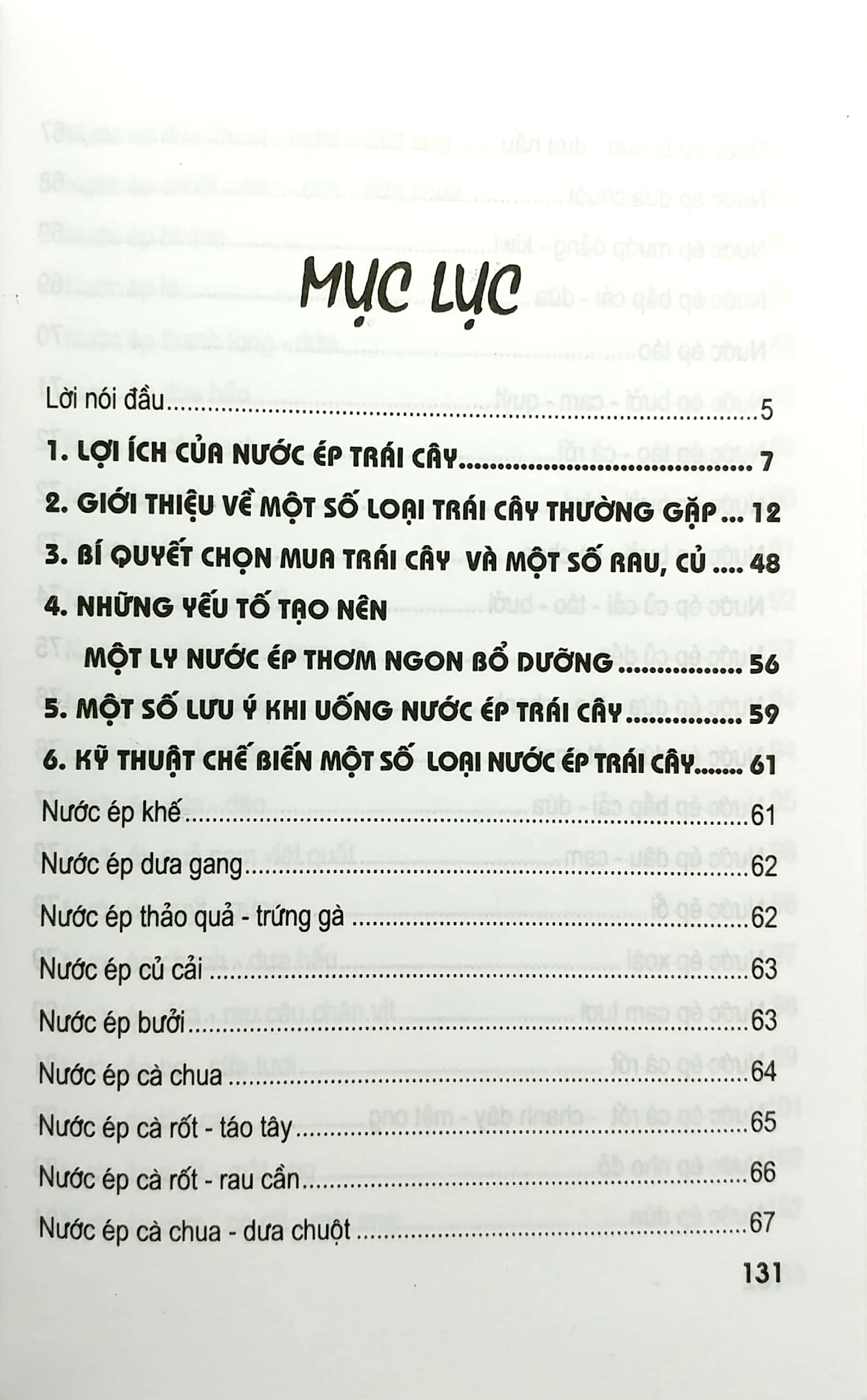 kỹ thuật chế biến nước ép trái cây