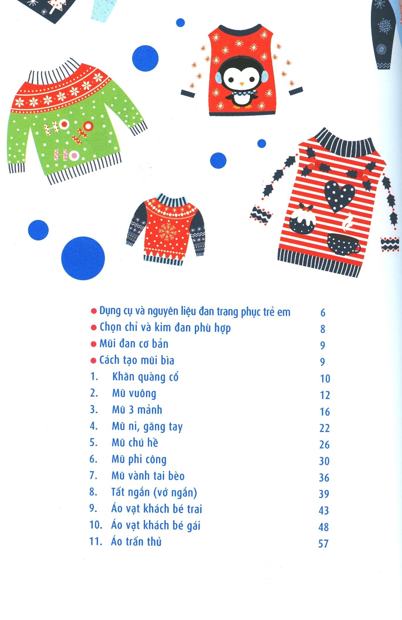 kỹ thuật đan len sợi - trang phục trẻ em