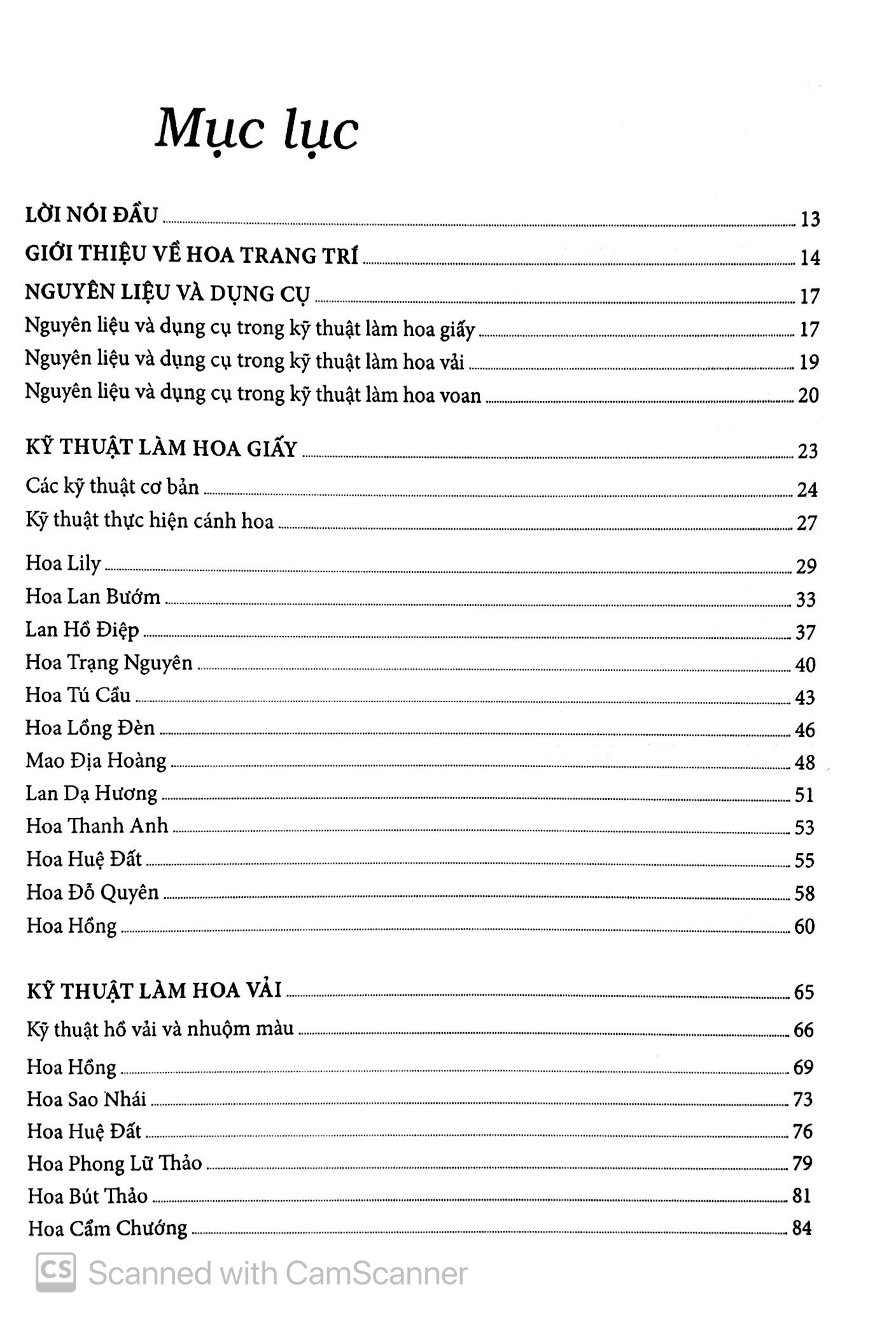 kỹ thuật làm hoa giấy, hoa vải, hoa voan và hoa lá buông