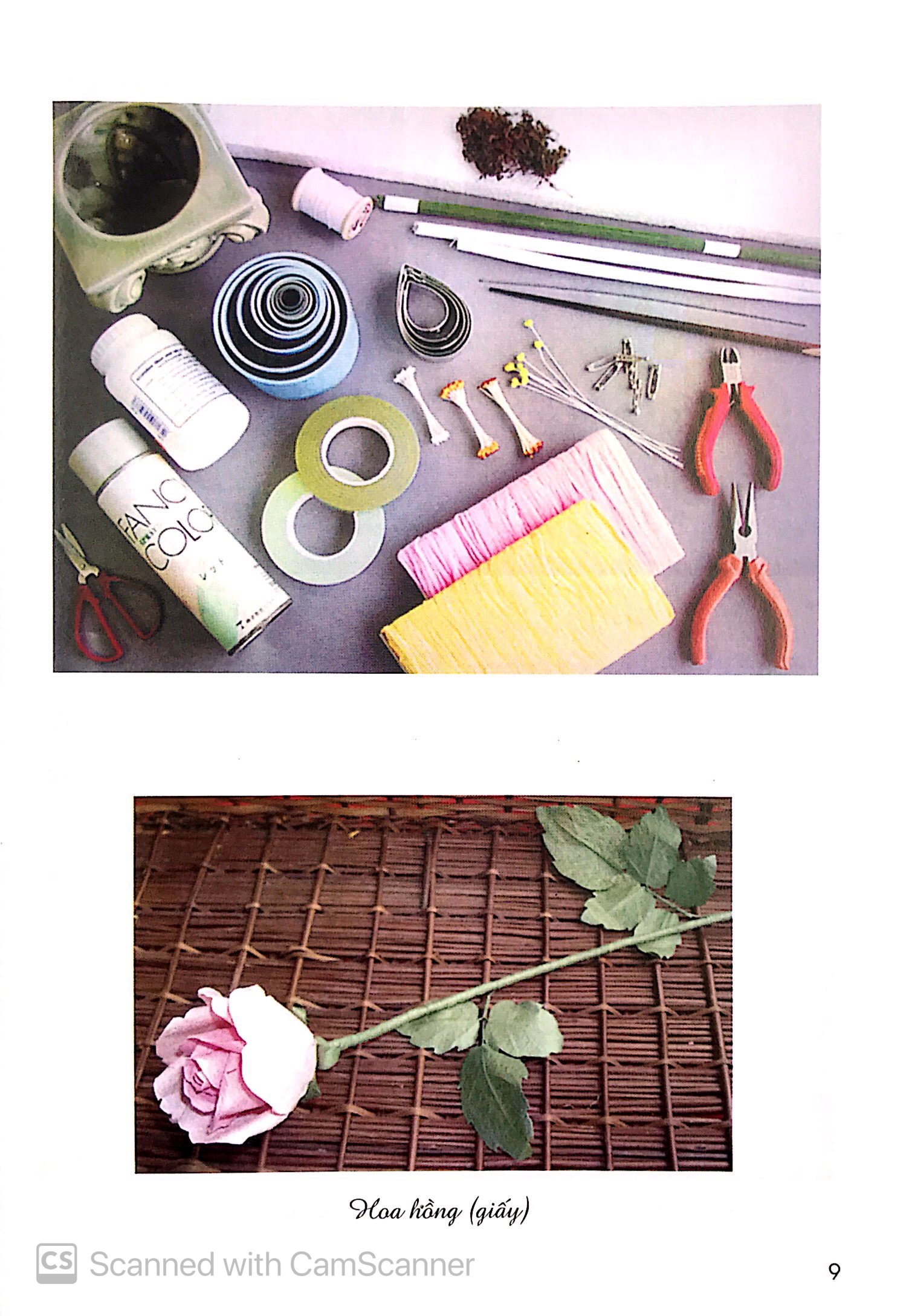 kỹ thuật làm hoa giấy, hoa vải, hoa voan và hoa lá buông