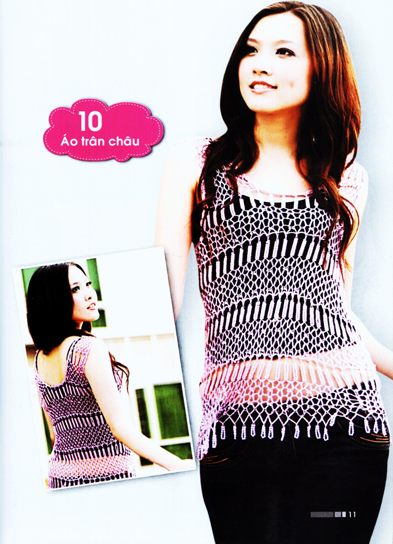 kỹ thuật móc len sợi - thời trang mùa xuân