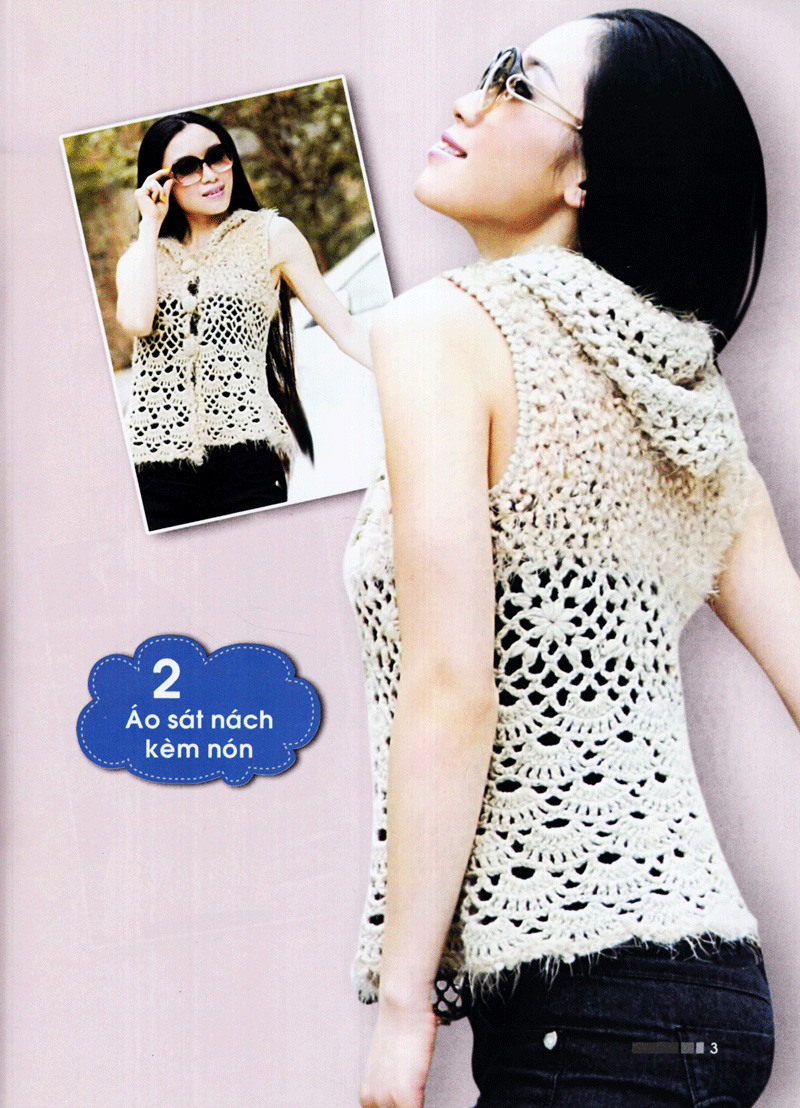 kỹ thuật móc len sợi - thời trang mùa xuân