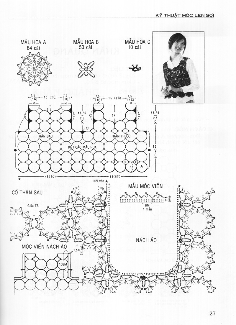 kỹ thuật móc len sợi - thời trang xuân hè