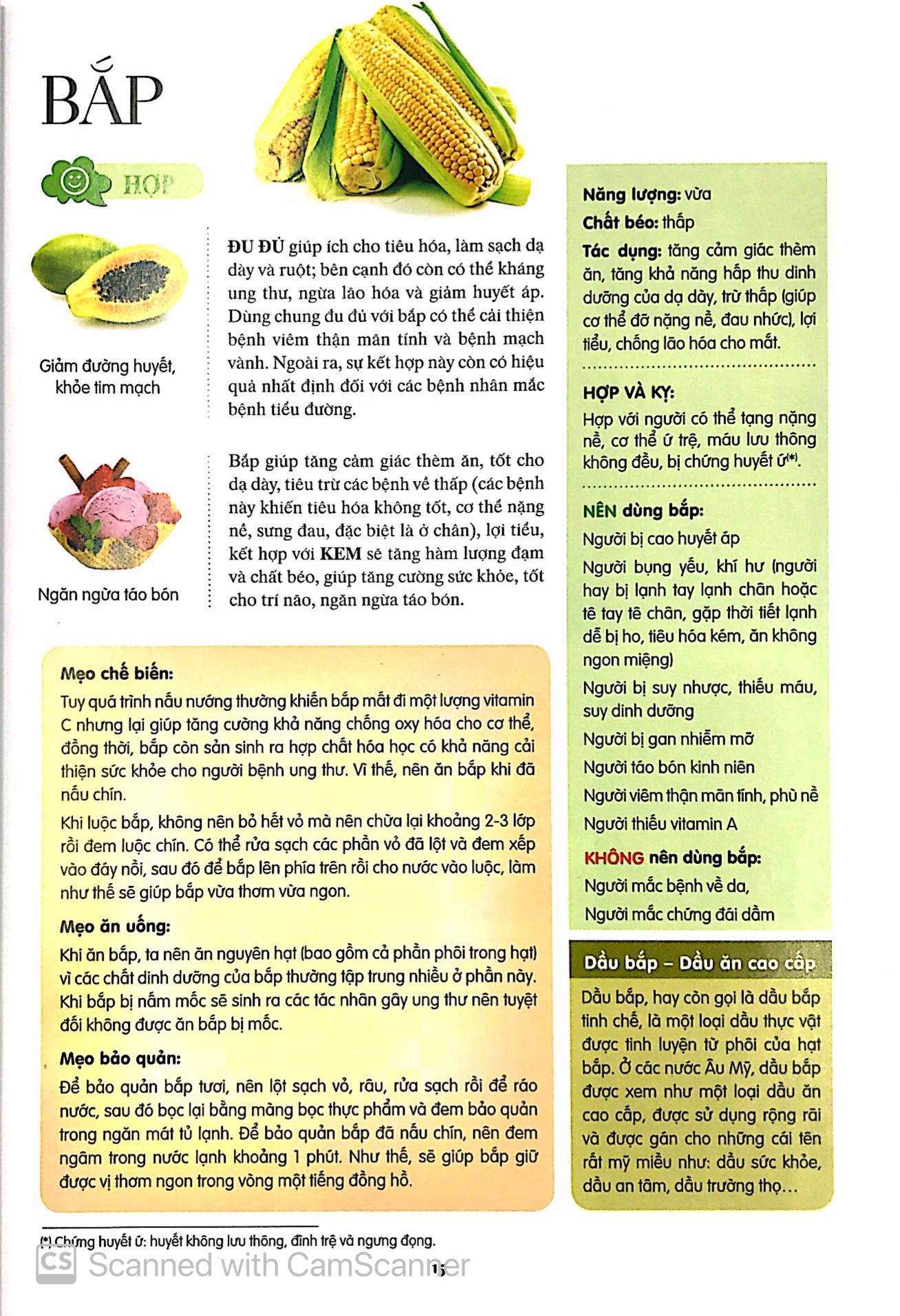 kỵ và hợp trong ăn uống