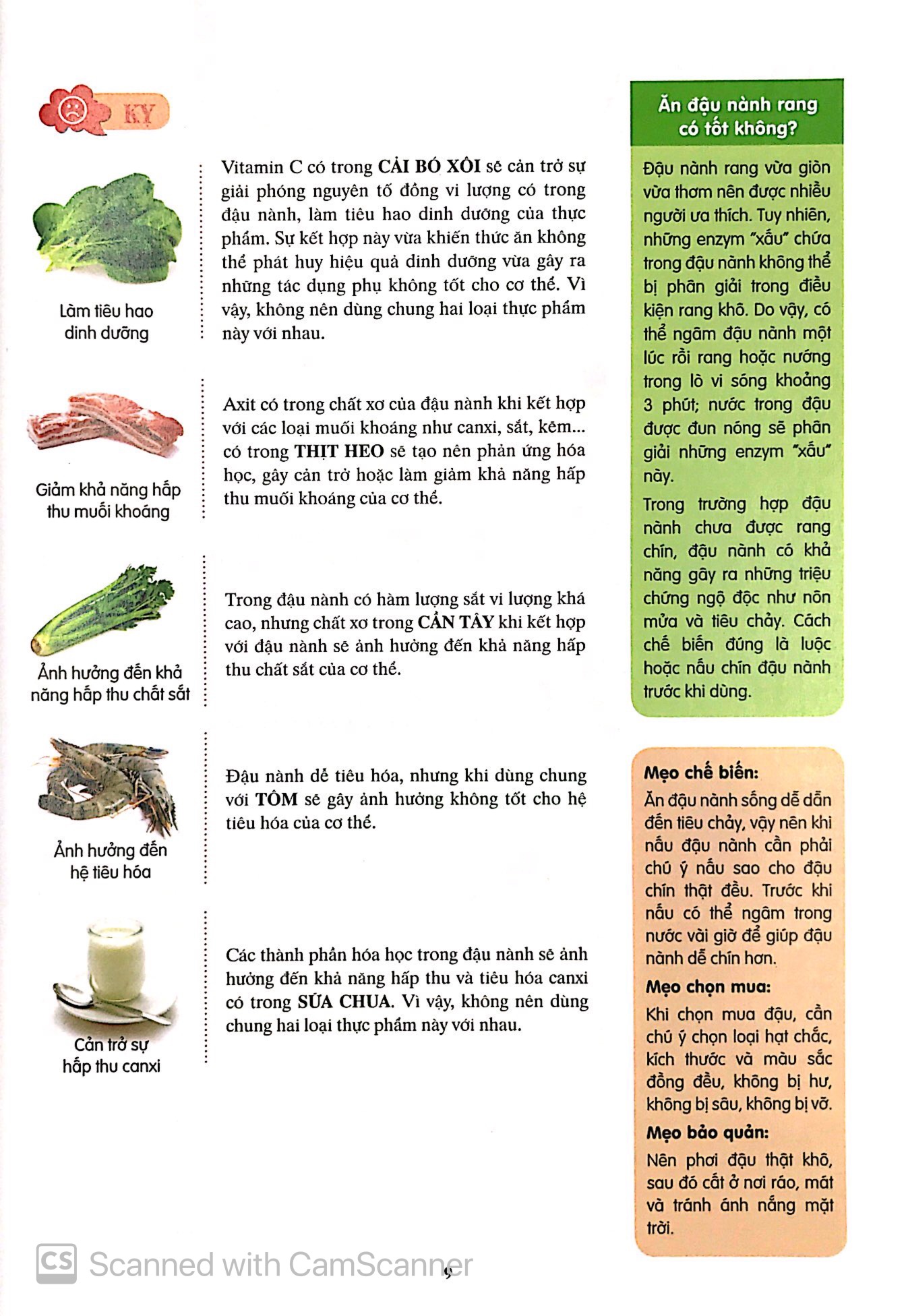 kỵ và hợp trong ăn uống