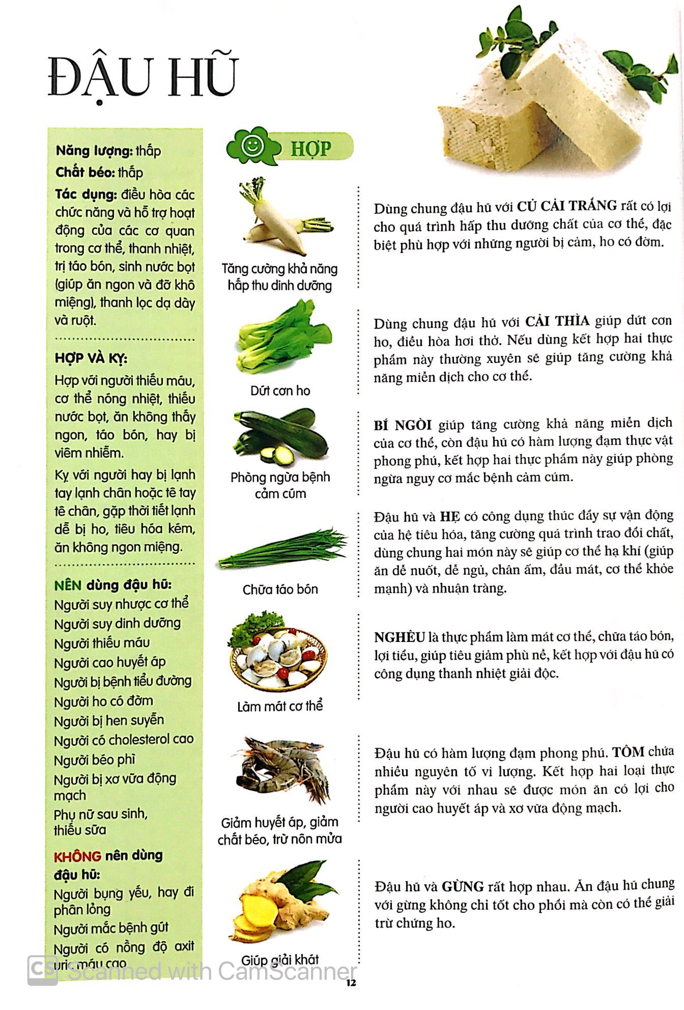 kỵ và hợp trong ăn uống