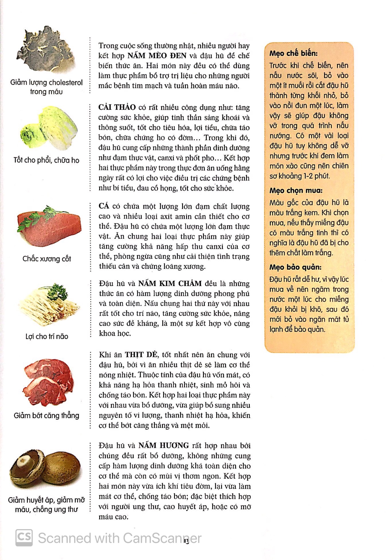 kỵ và hợp trong ăn uống