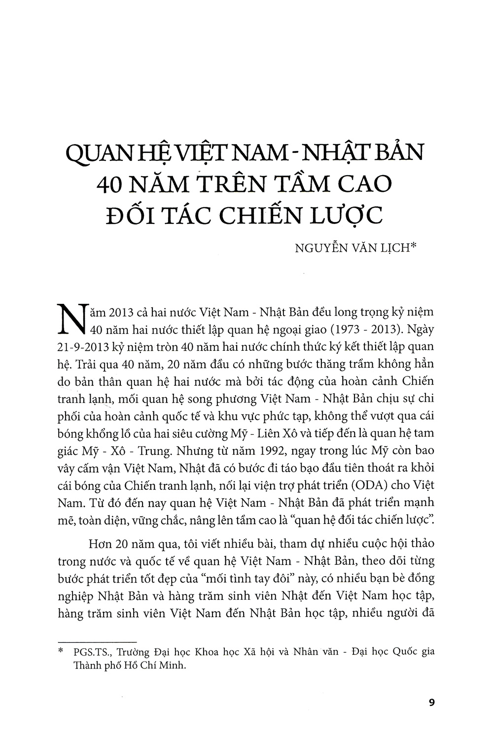 kỷ yếu hội thảo khoa học - 40 năm quan hệ việt nam nhật bản - thành quả và triển vọng