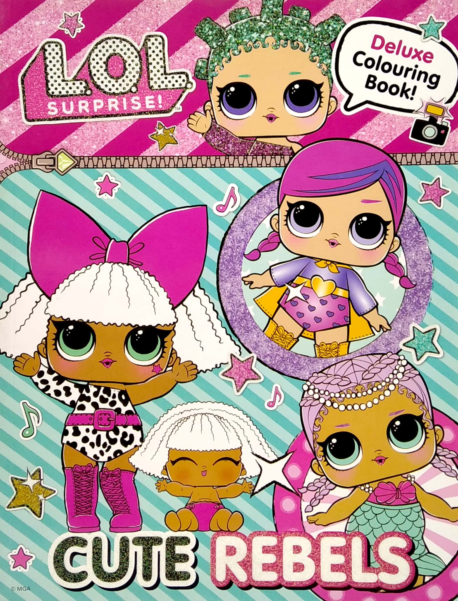 l.o.l surprise! cute rebels deluxe colouring book