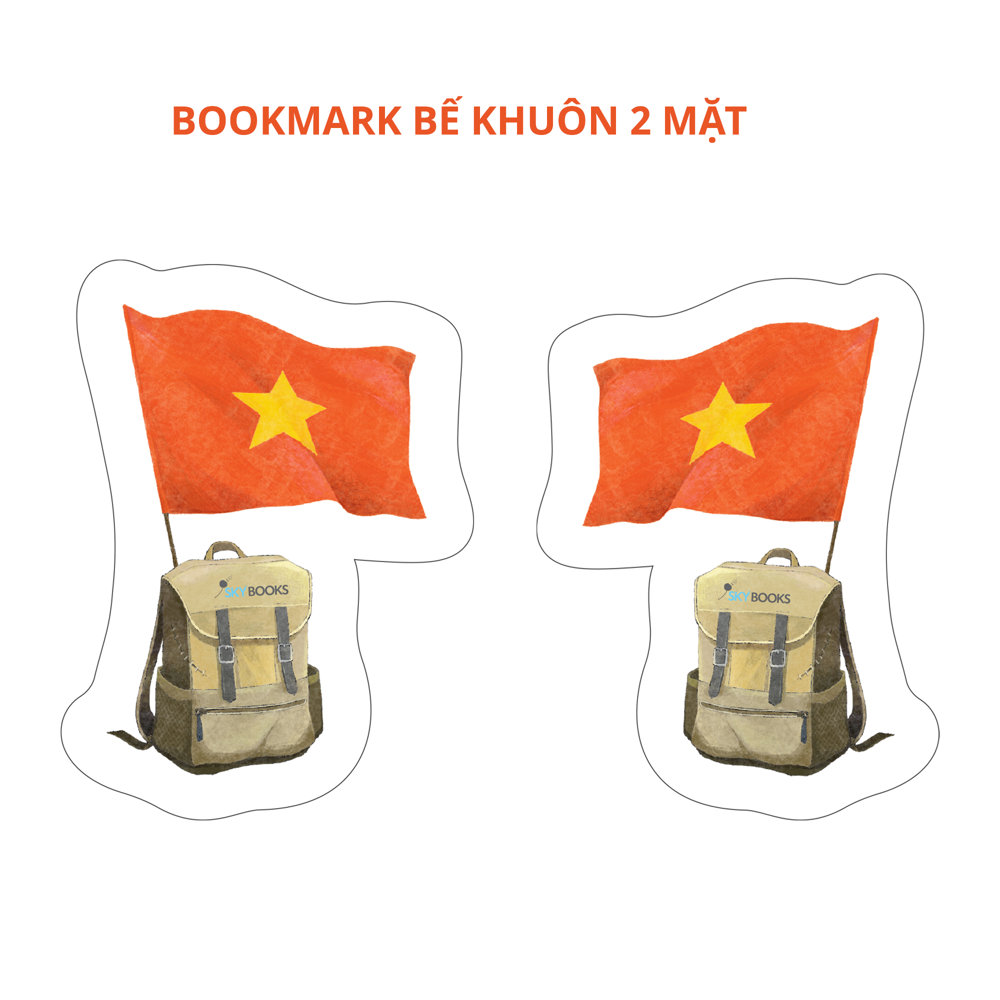 lá cờ bên chiếc ba lô