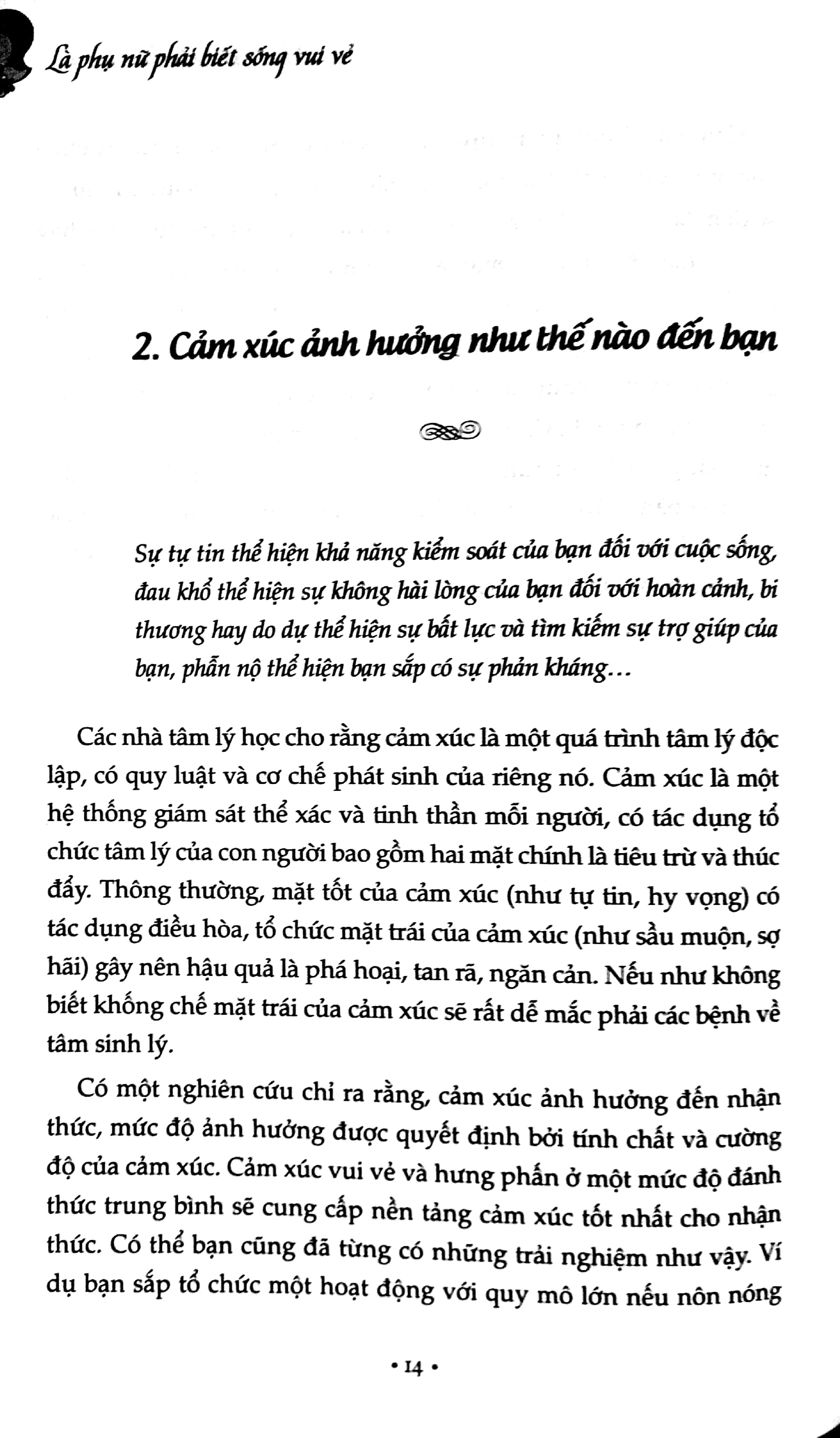 là phụ nữ phải biết sống vui vẻ