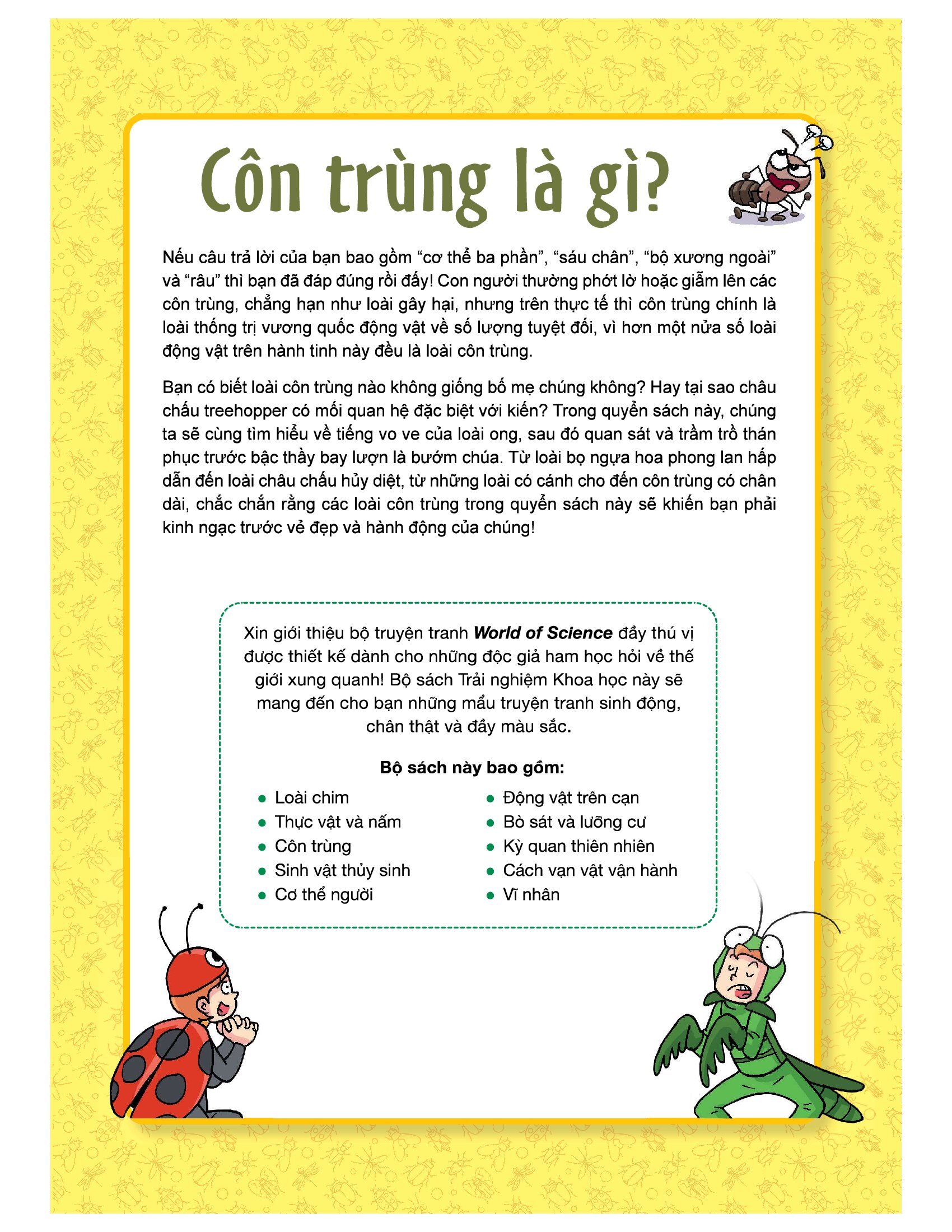 làm bạn với khoa học - world of science - những bí ẩn về côn trùng - adventures with insects