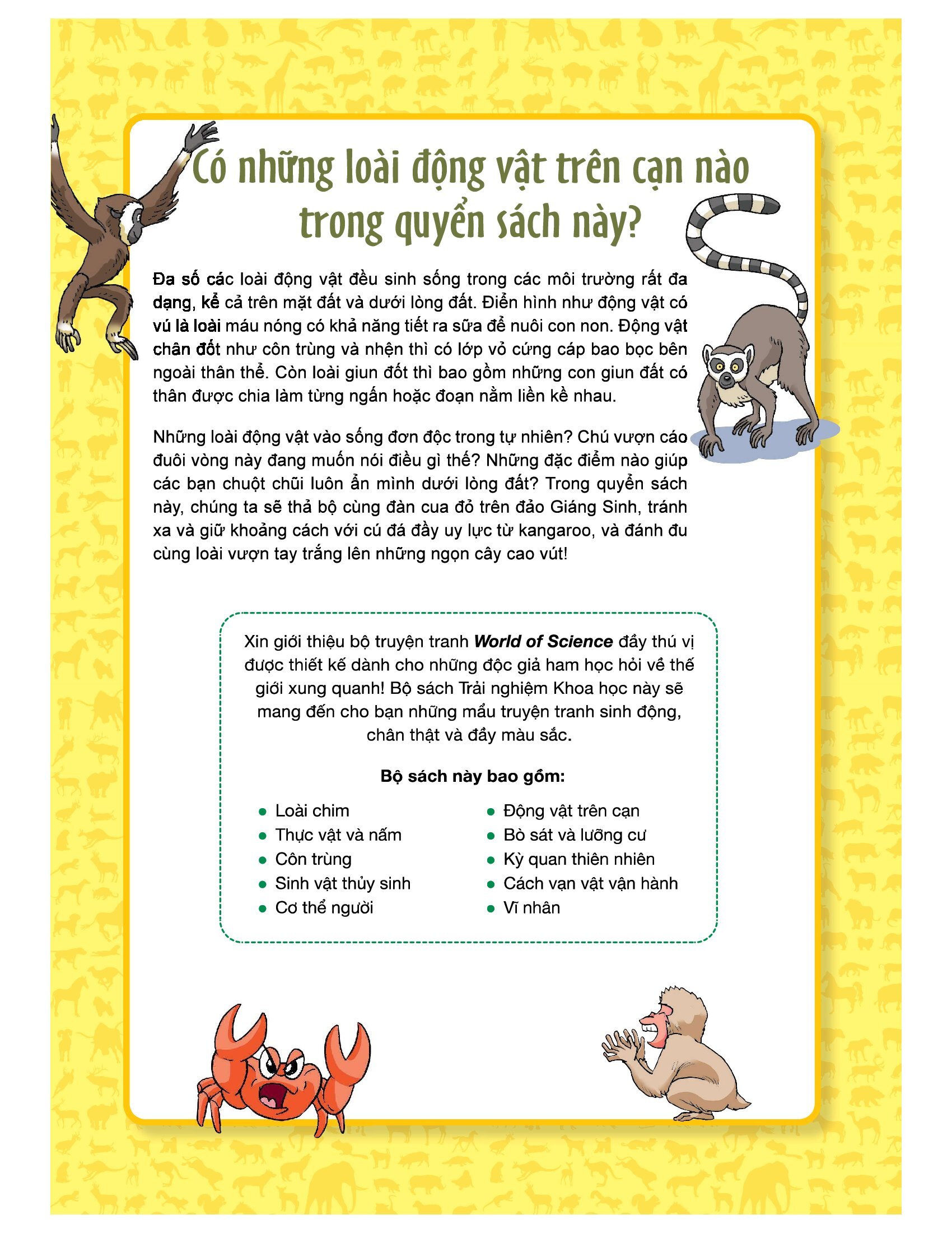 làm bạn với khoa học - world of science - những bí ẩn về động vật trên cạn - adventures with land animals