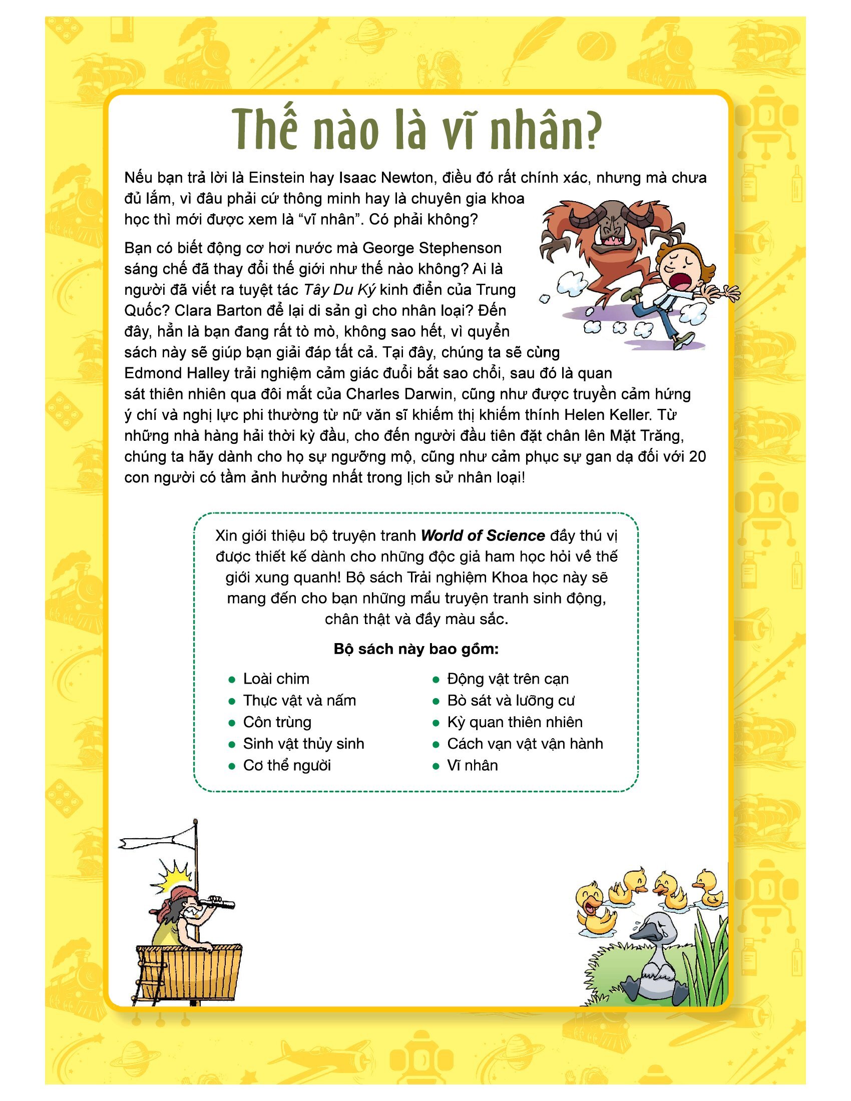 làm bạn với khoa học - world of science - những bí ẩn về vĩ nhân - adventures with great minds