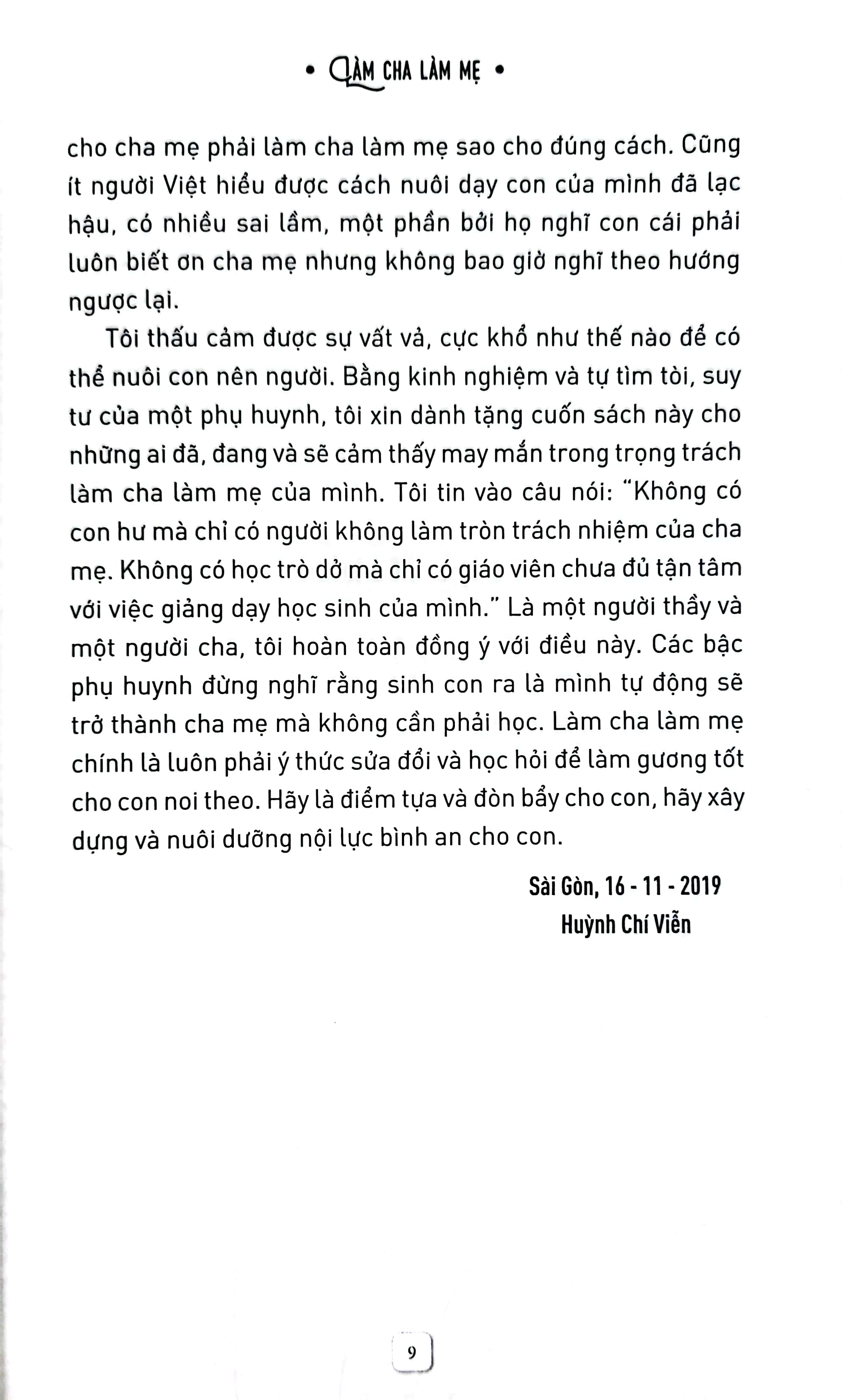 làm cha làm mẹ nội lực bình an cho con