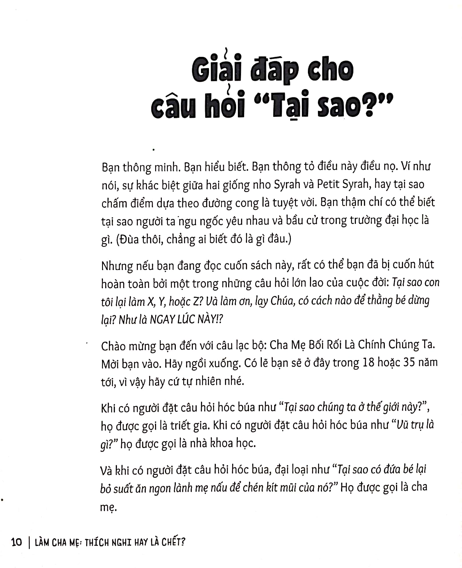 làm cha mẹ: thích nghi hay là chết?