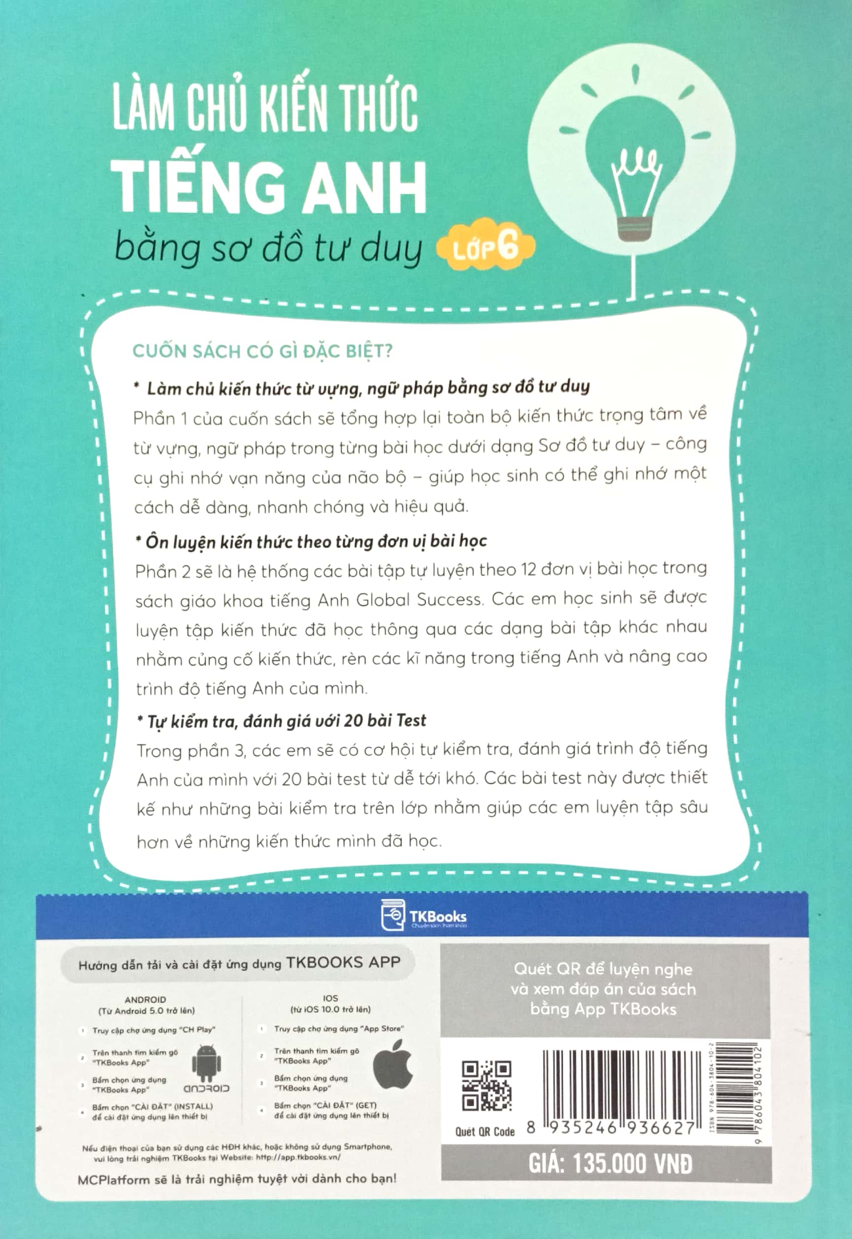 làm chủ kiến thức tiếng anh lớp 6 bằng sơ đồ tư duy