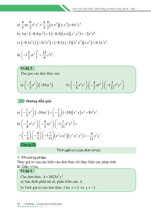 làm chủ kiến thức toán bằng sơ đồ tư duy lớp 8 - tập 1