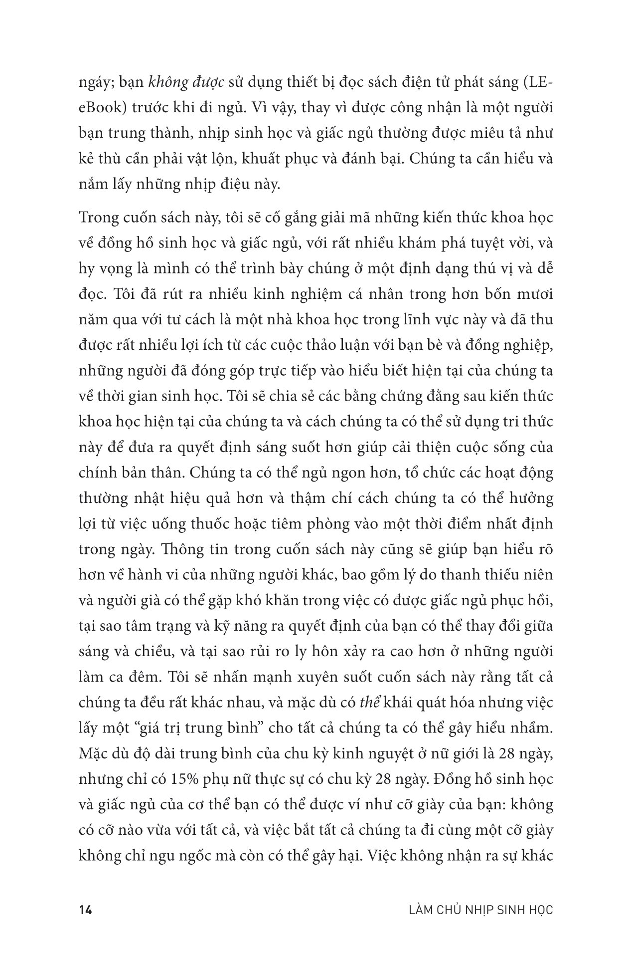 làm chủ nhịp sinh học