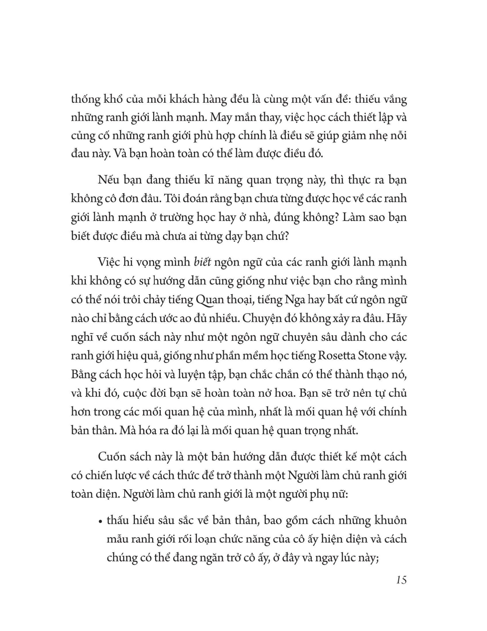 làm chủ ranh giới - dám nói thật, được nhìn nhận và sống đời tự do