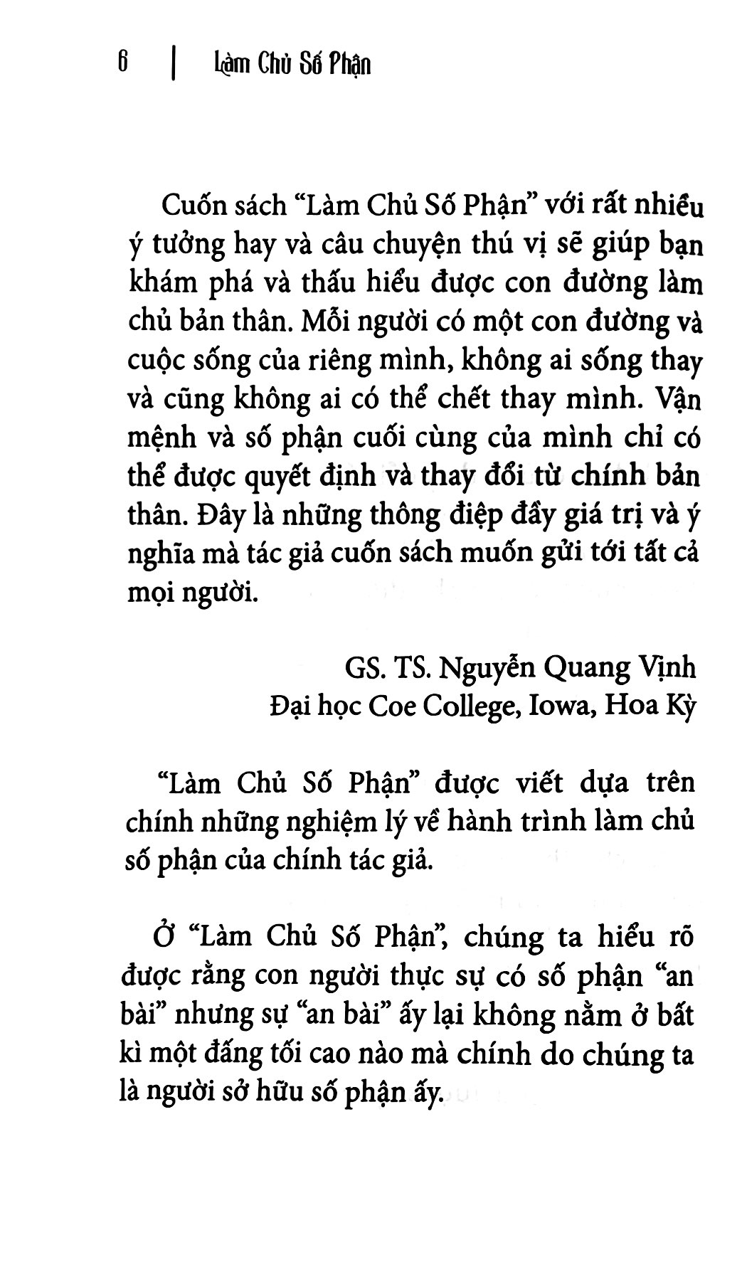 làm chủ số phận