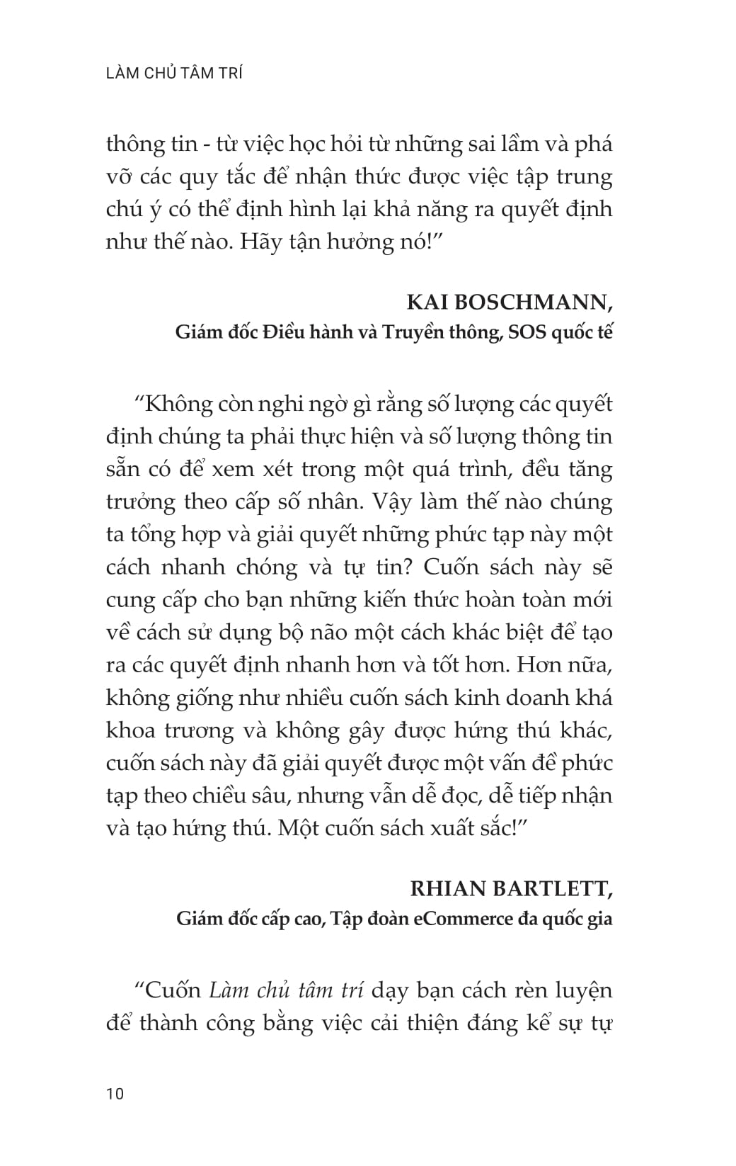 làm chủ tâm trí