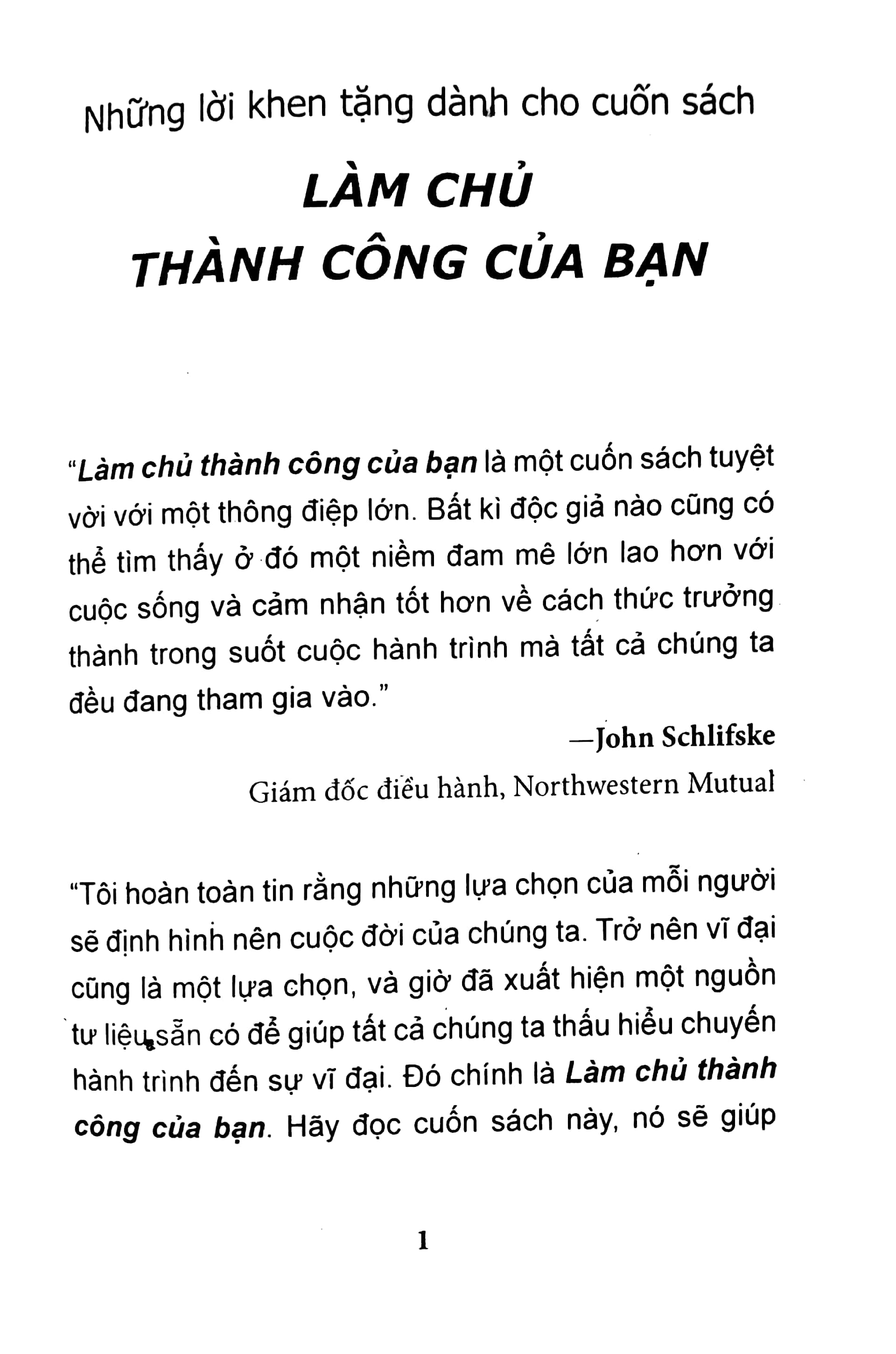 làm chủ thành công của bạn