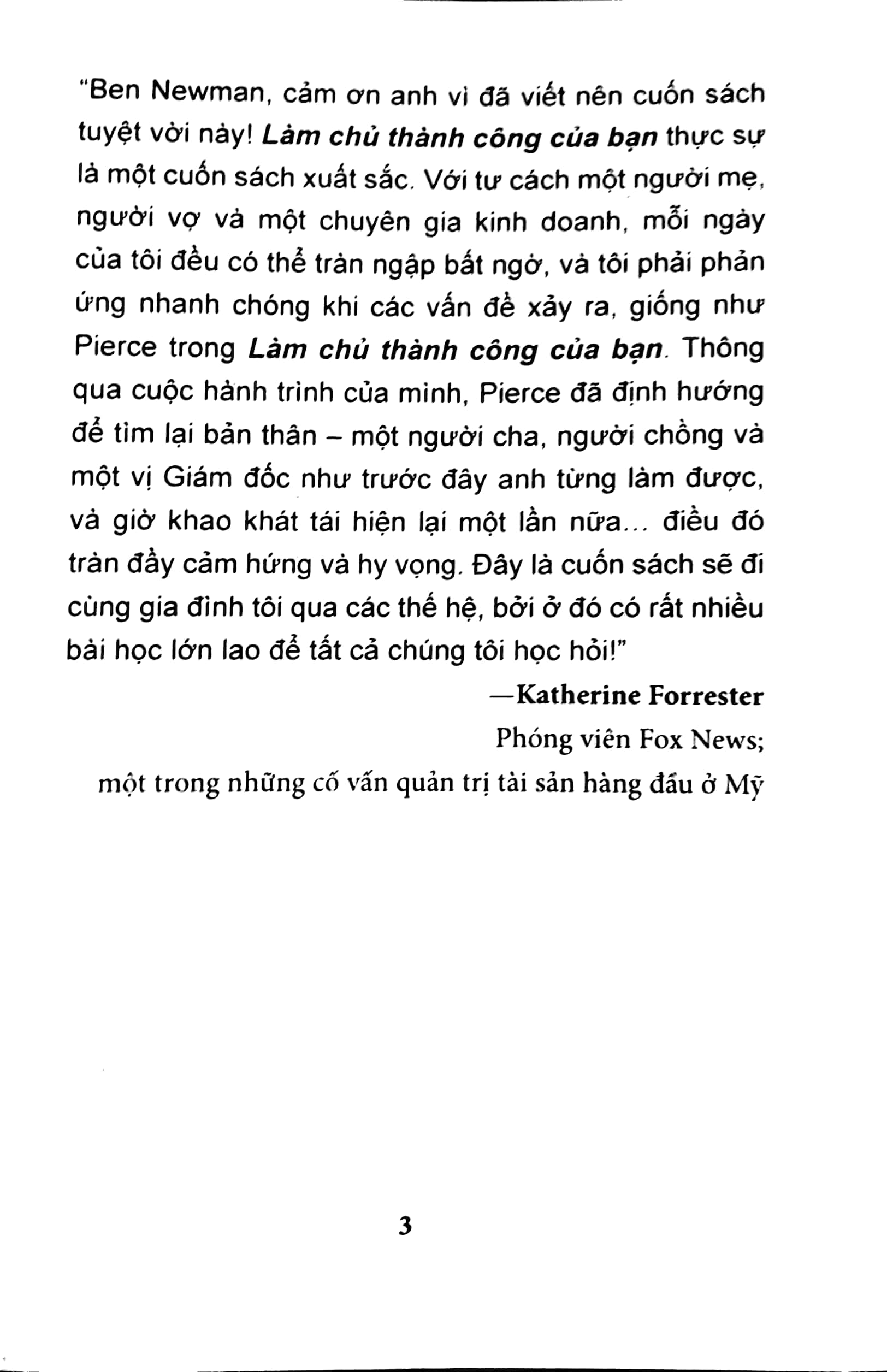 làm chủ thành công của bạn