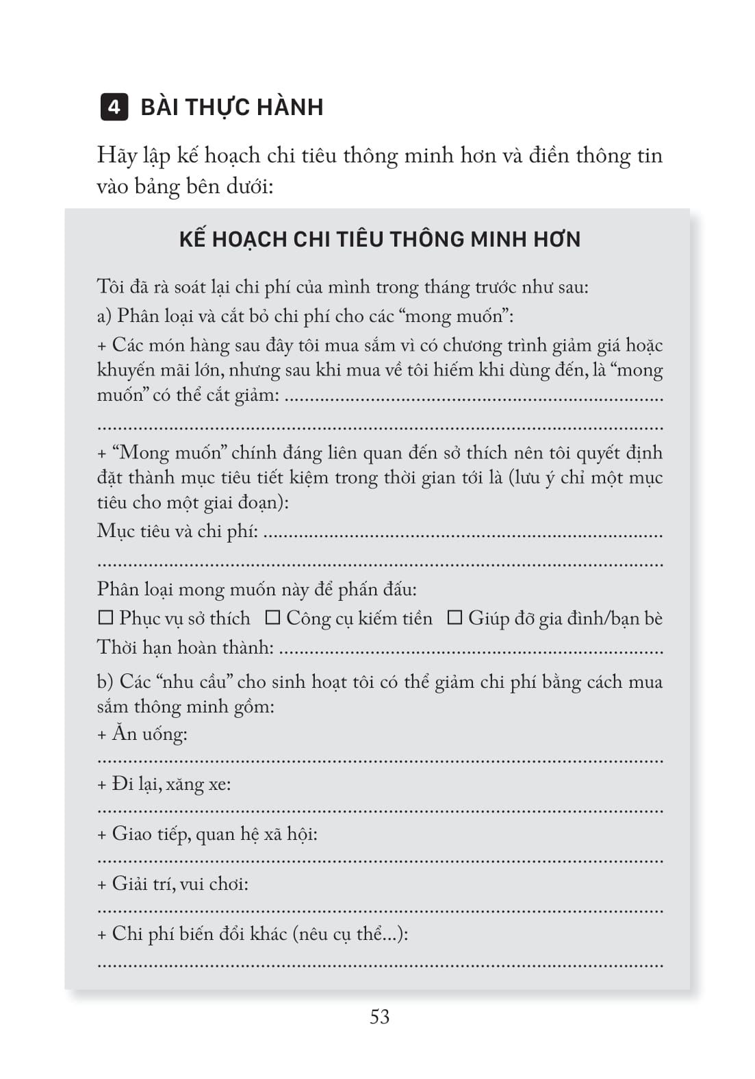 làm chủ tiền bạc từ khi còn đi học