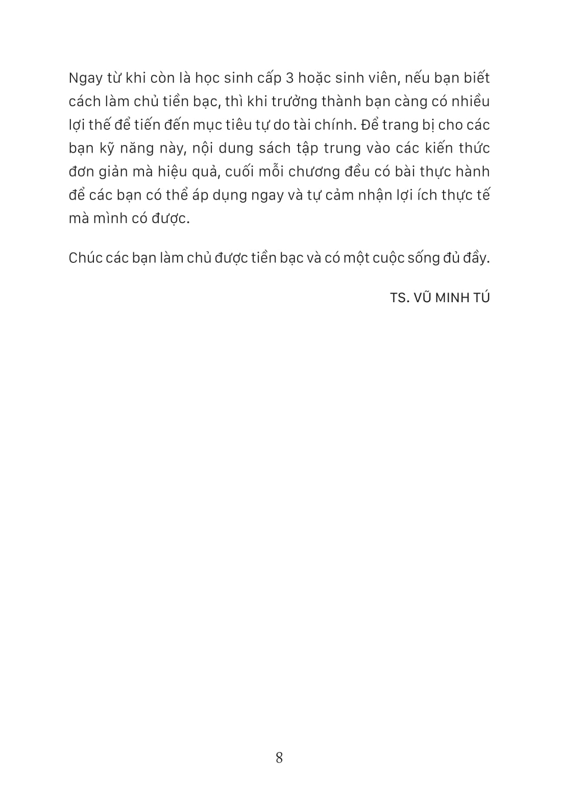 làm chủ tiền bạc từ khi còn đi học