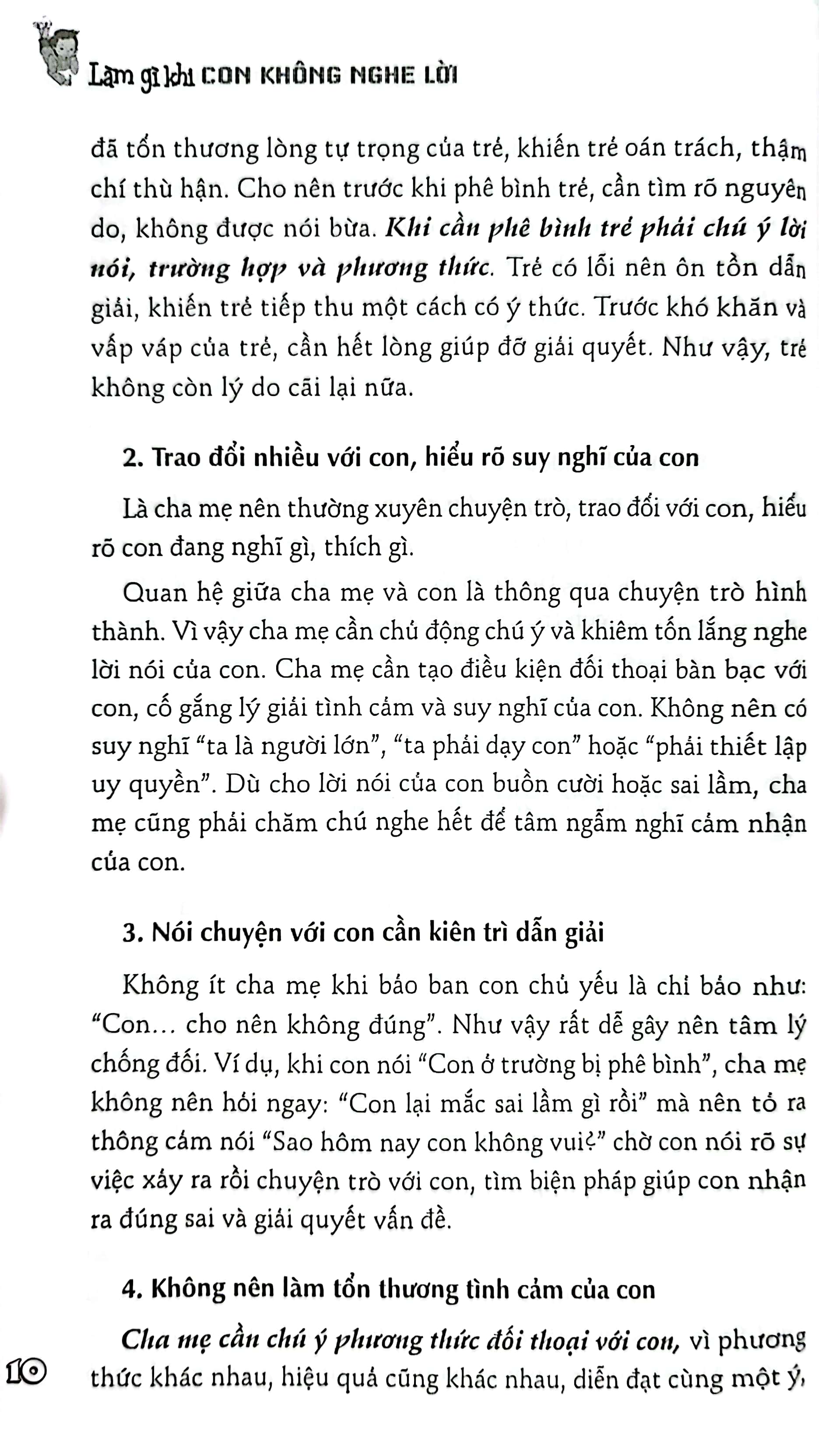 làm gì khi con không nghe lời