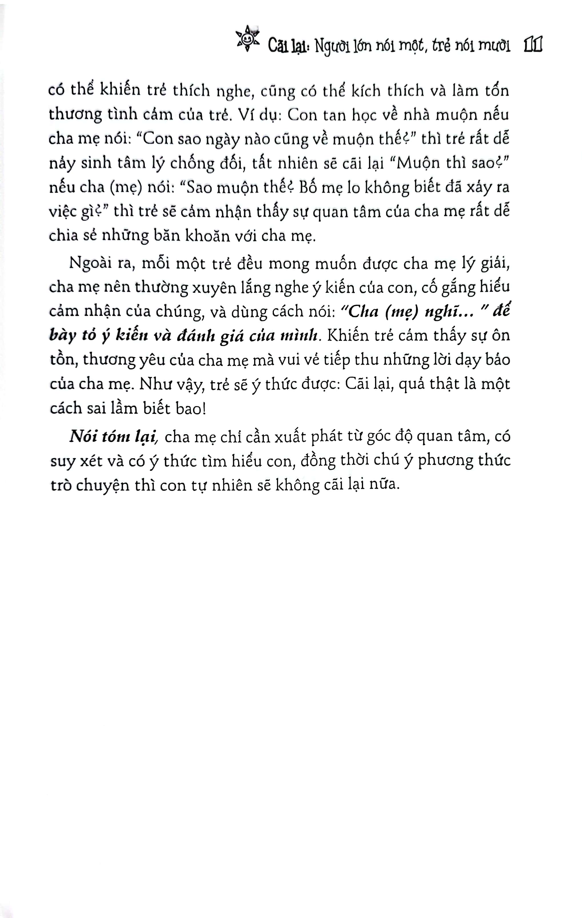 làm gì khi con không nghe lời