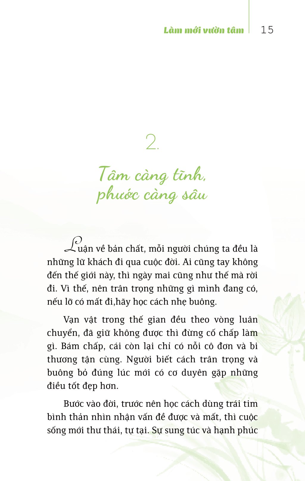 làm mới vườn tâm