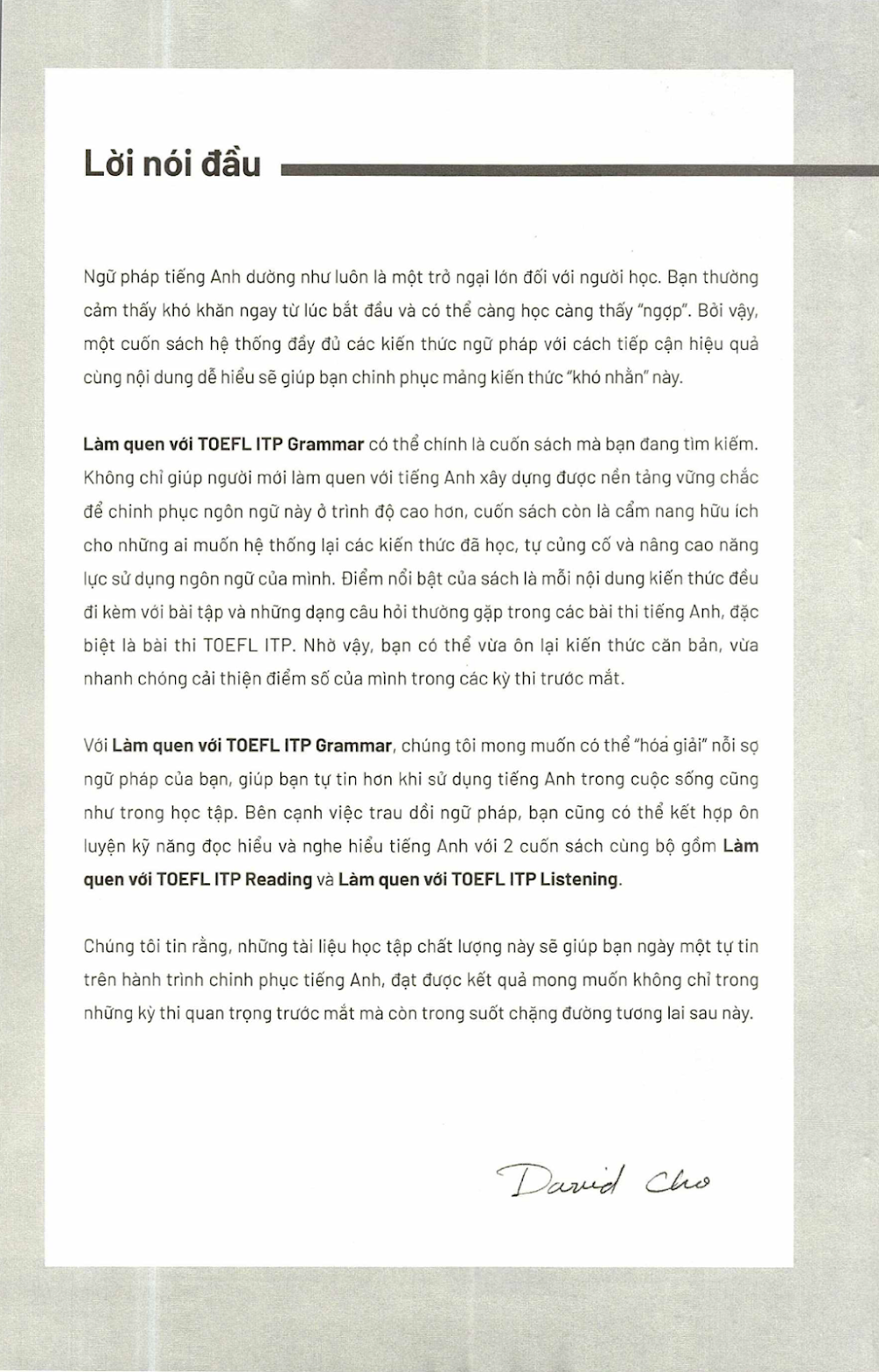 làm quen với toefl itp grammar