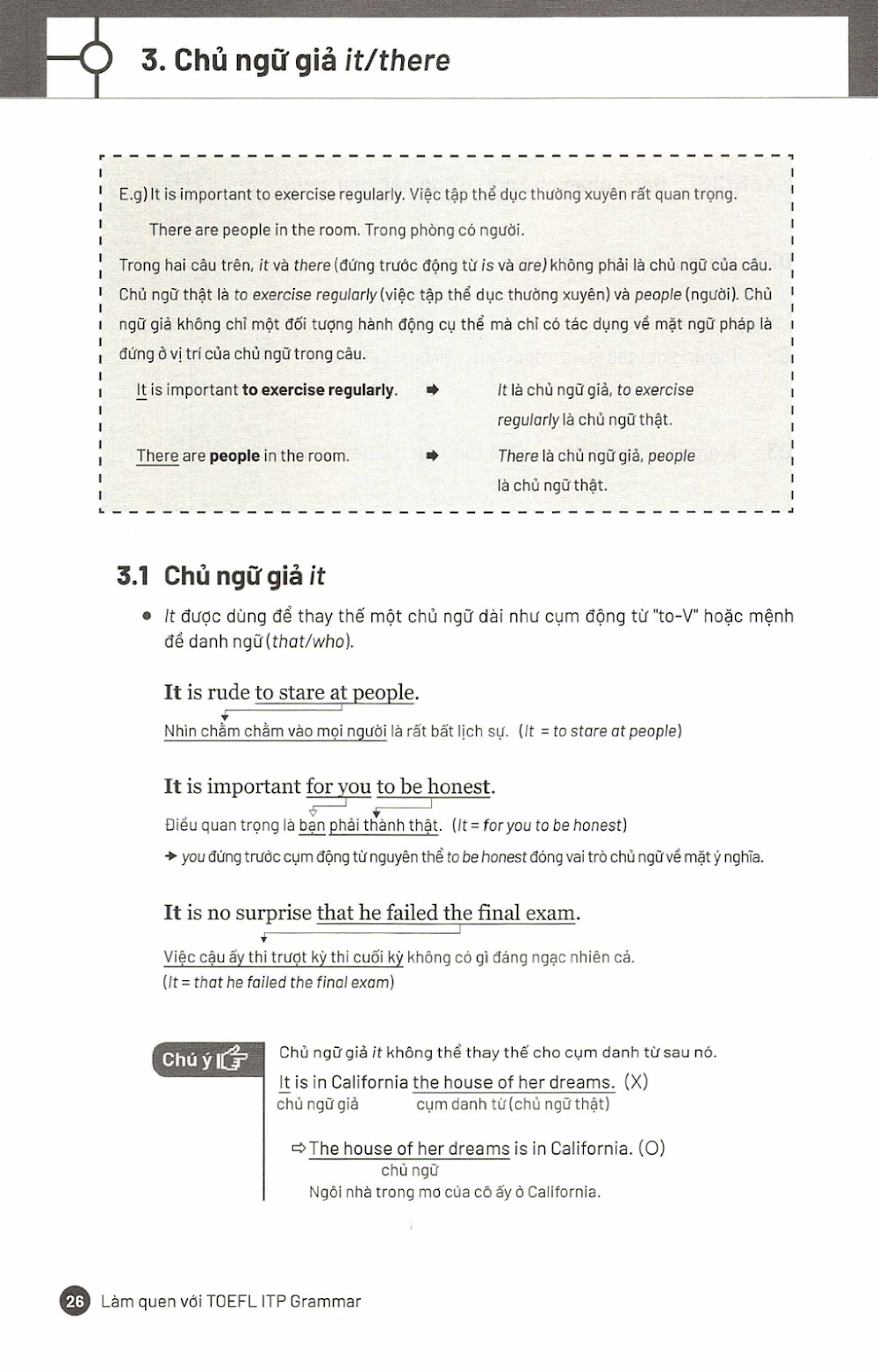 làm quen với toefl itp grammar
