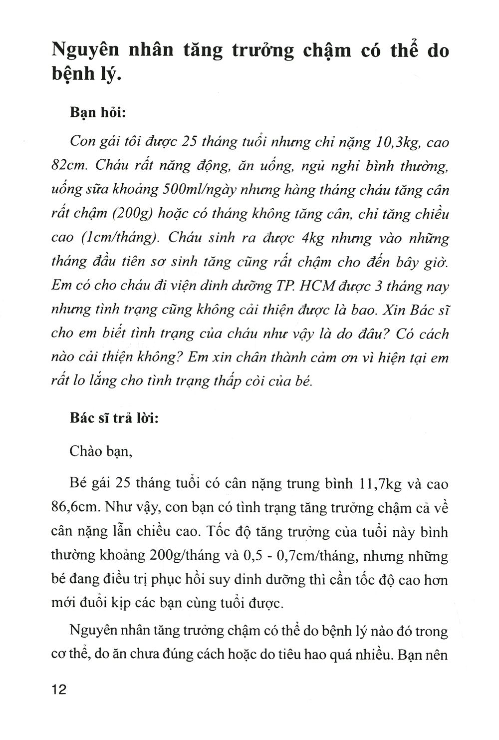 làm sao để trẻ không thấp còi?