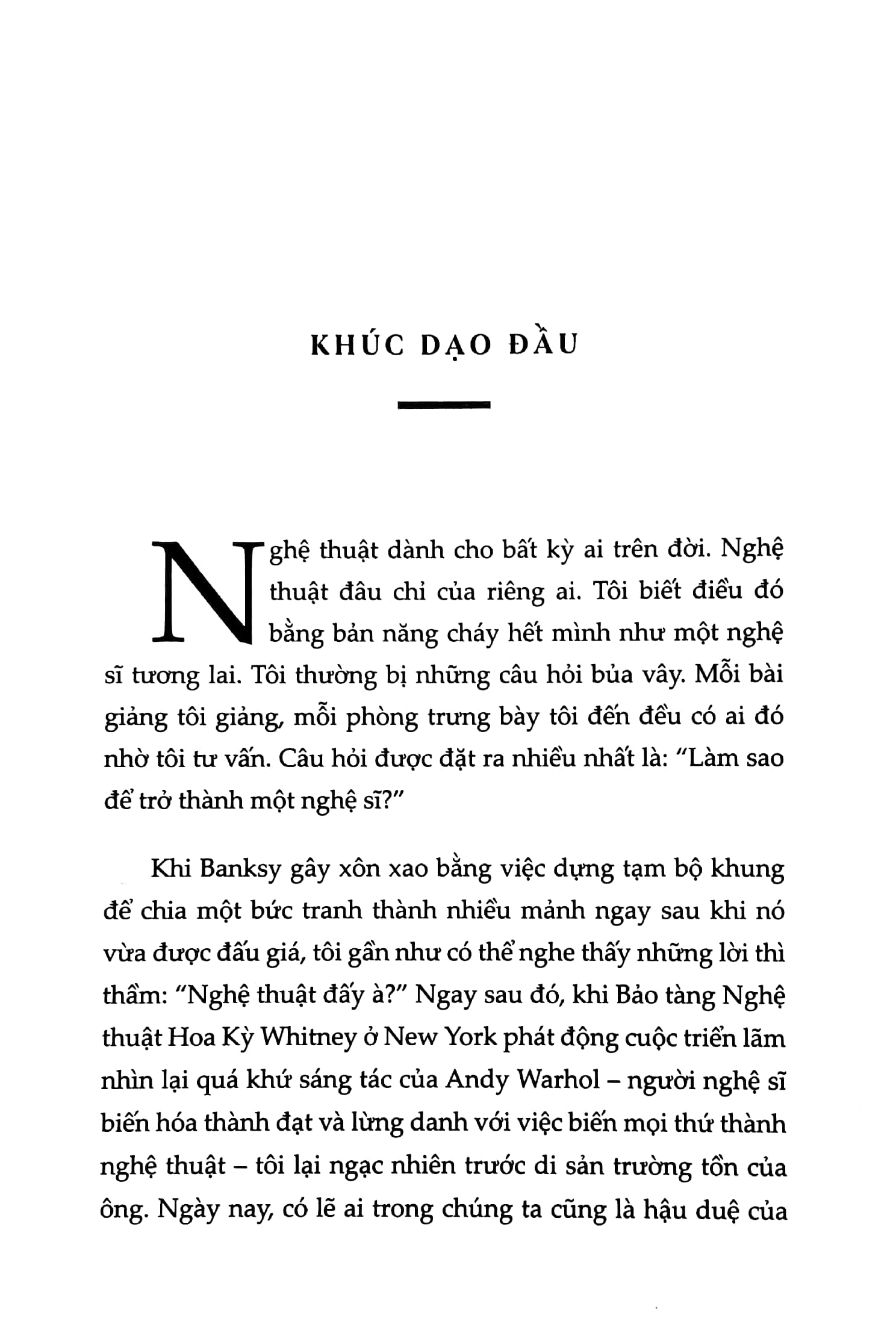 làm sao để trở thành một nghệ sỹ