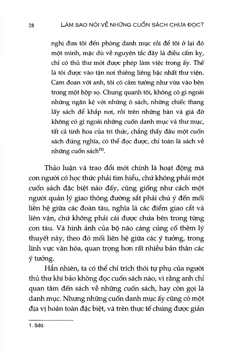 làm sao nói về những cuốn sách chưa đọc?