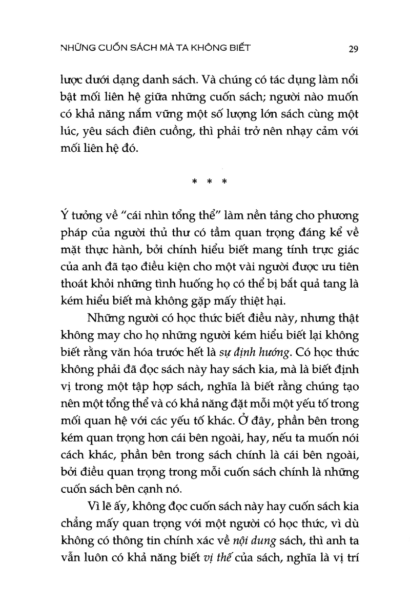 làm sao nói về những cuốn sách chưa đọc?