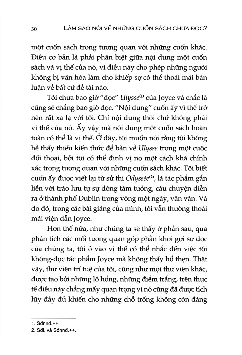 làm sao nói về những cuốn sách chưa đọc?