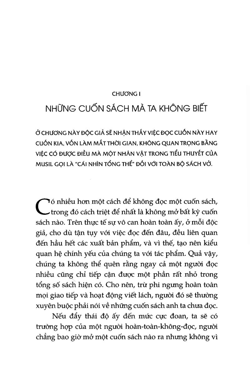 làm sao nói về những cuốn sách chưa đọc?