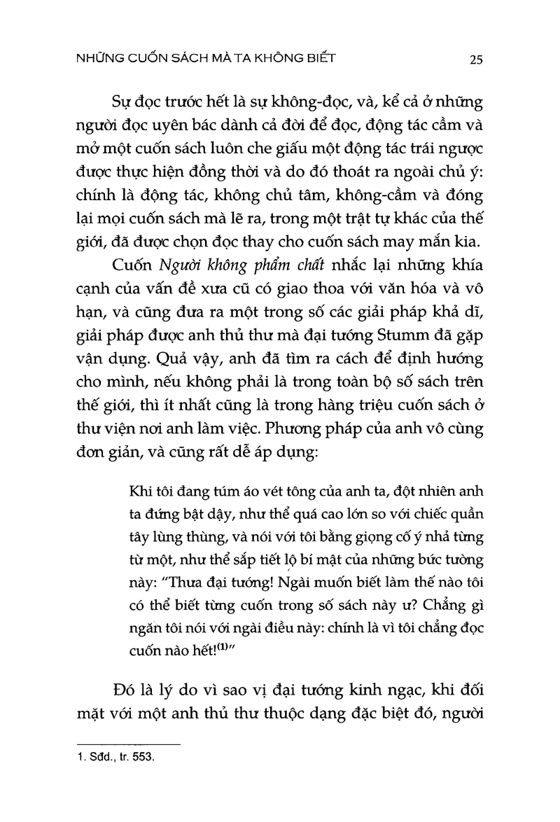 làm sao nói về những cuốn sách chưa đọc?