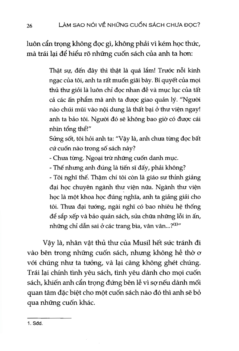 làm sao nói về những cuốn sách chưa đọc?