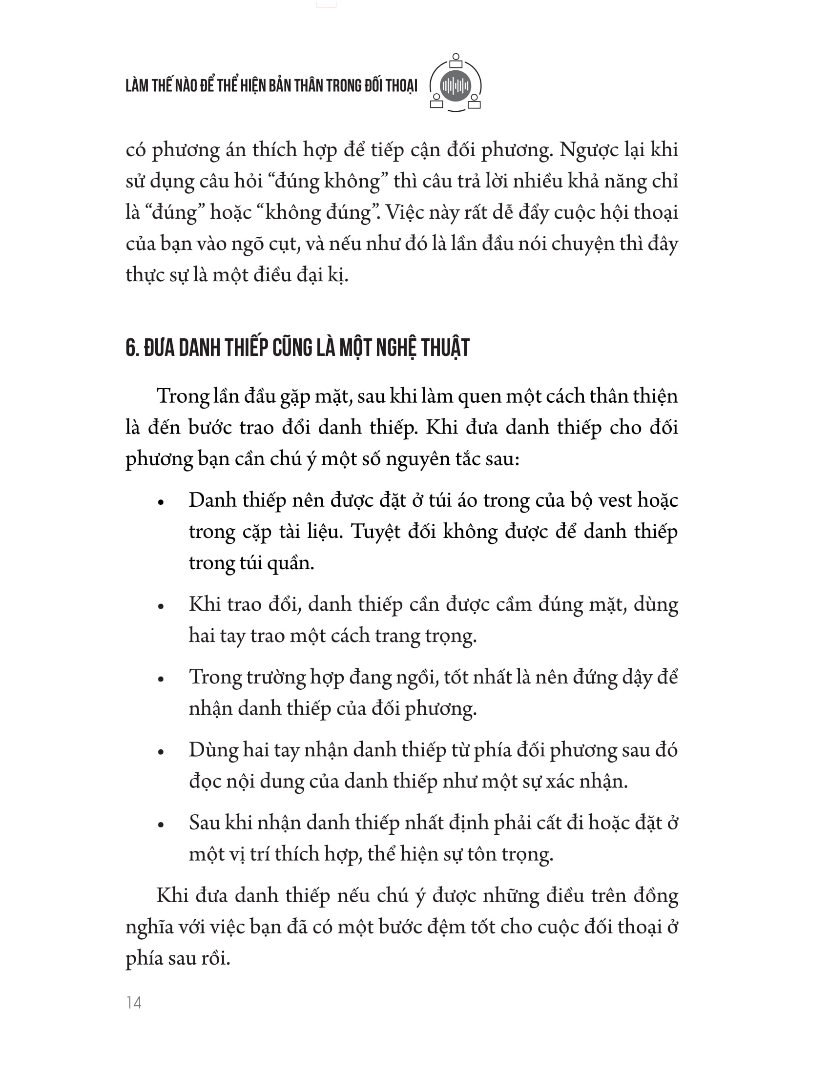 làm thế nào để thể hiện bản thân trong đối thoại