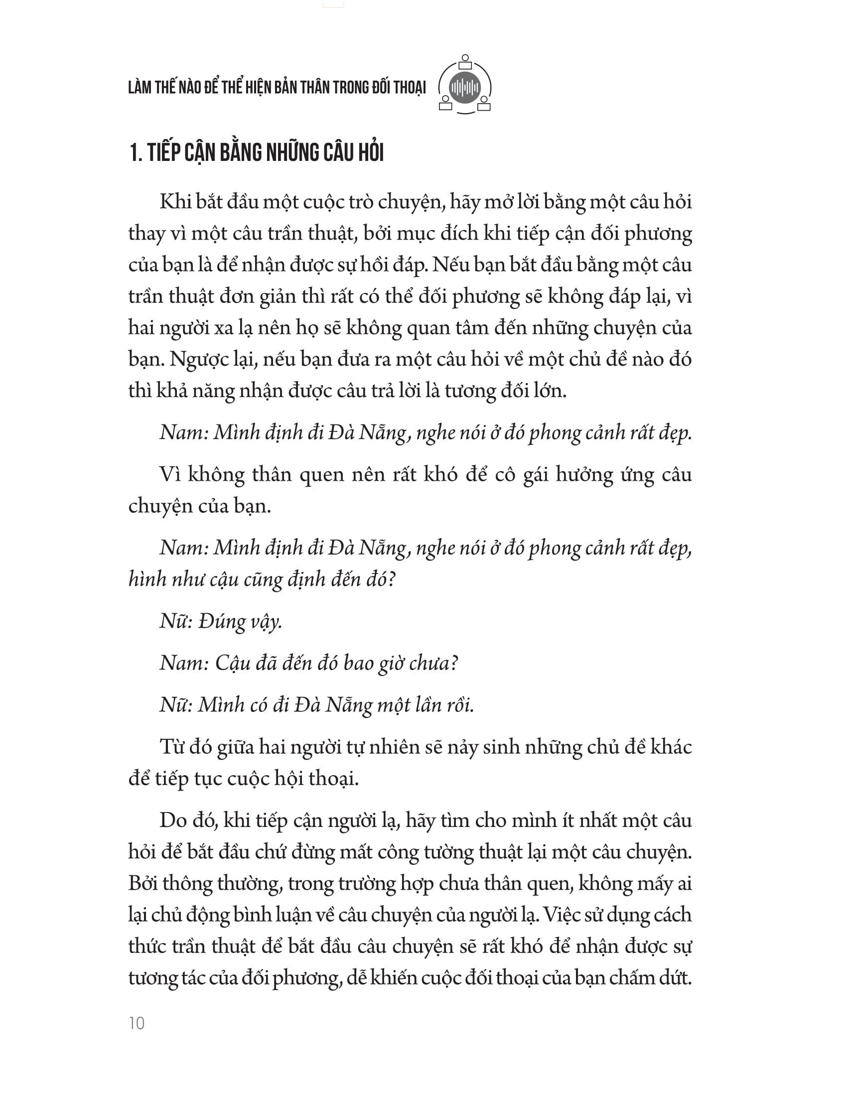 làm thế nào để thể hiện bản thân trong đối thoại