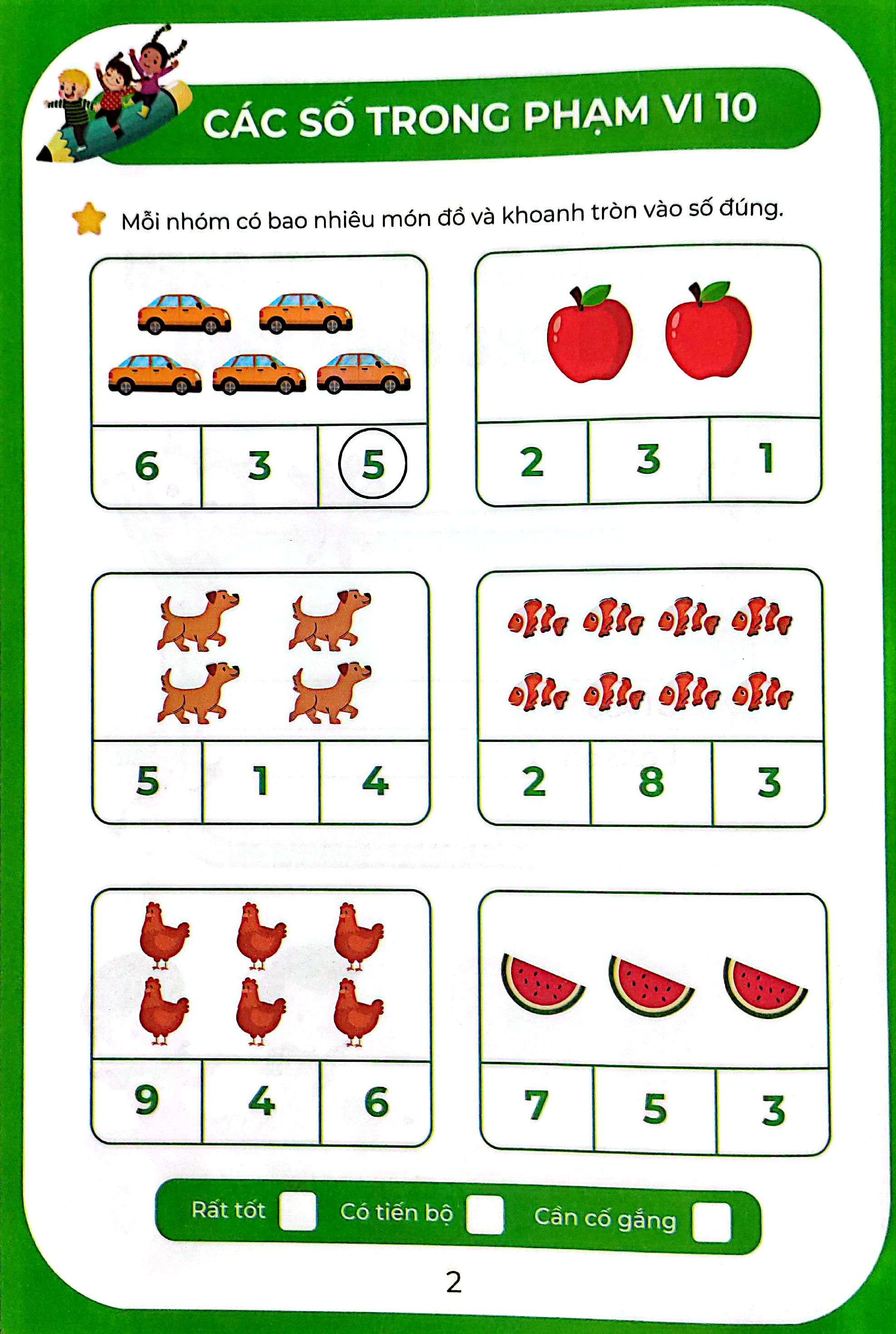 Lam  Tinh Nhanh - Hoc Toan Gioi - Nhan Biet So Va Lam Quen Voi Cac Phep Tinh - Bai Tap Toan Hoc Khai Sang