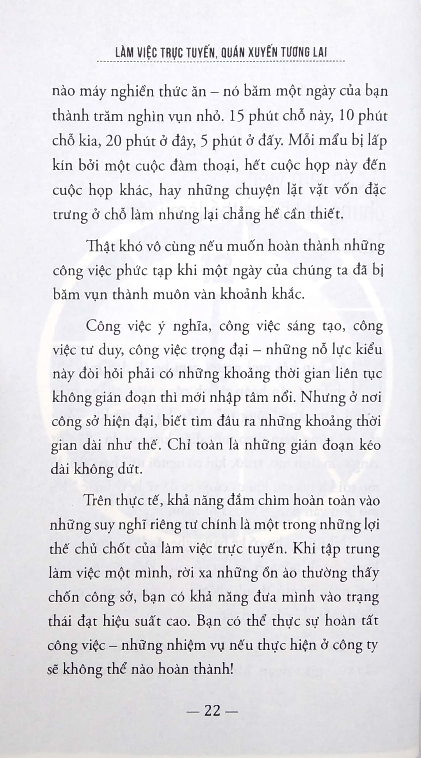 làm việc trực tuyến, quán xuyến tương lai