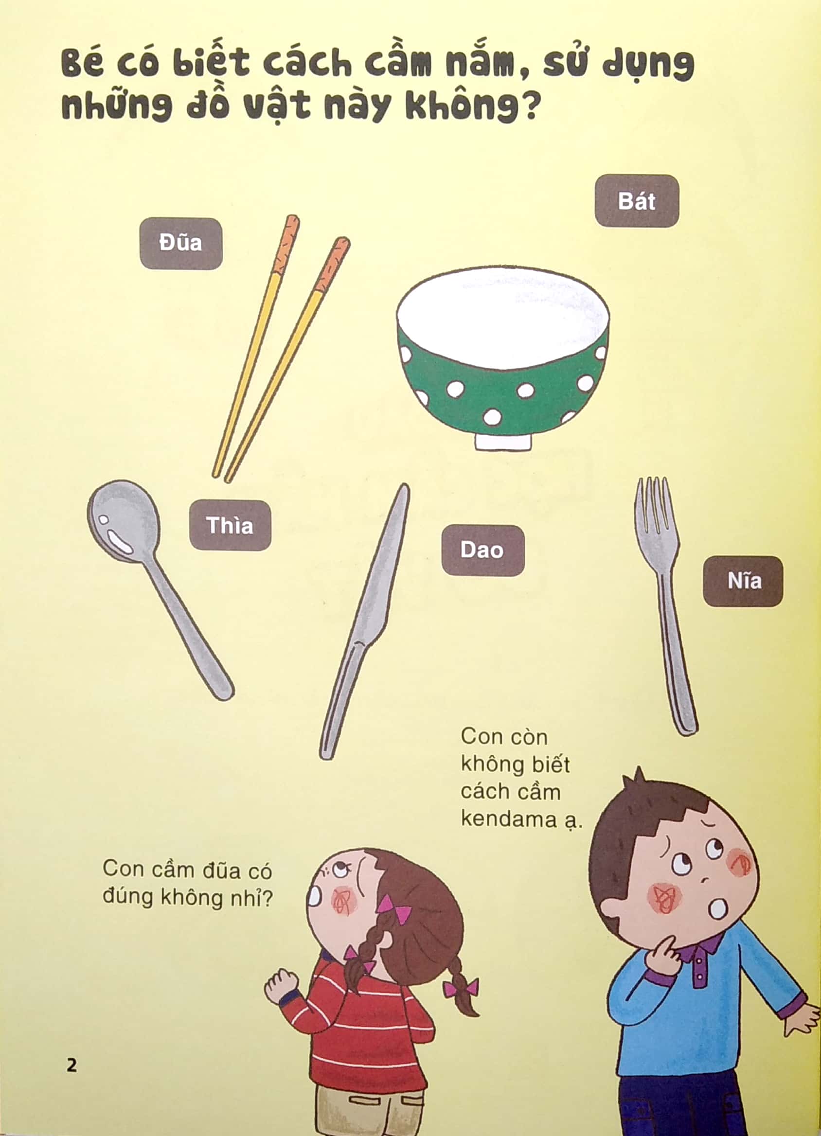 lần đầu học cầm nắm đồ vật