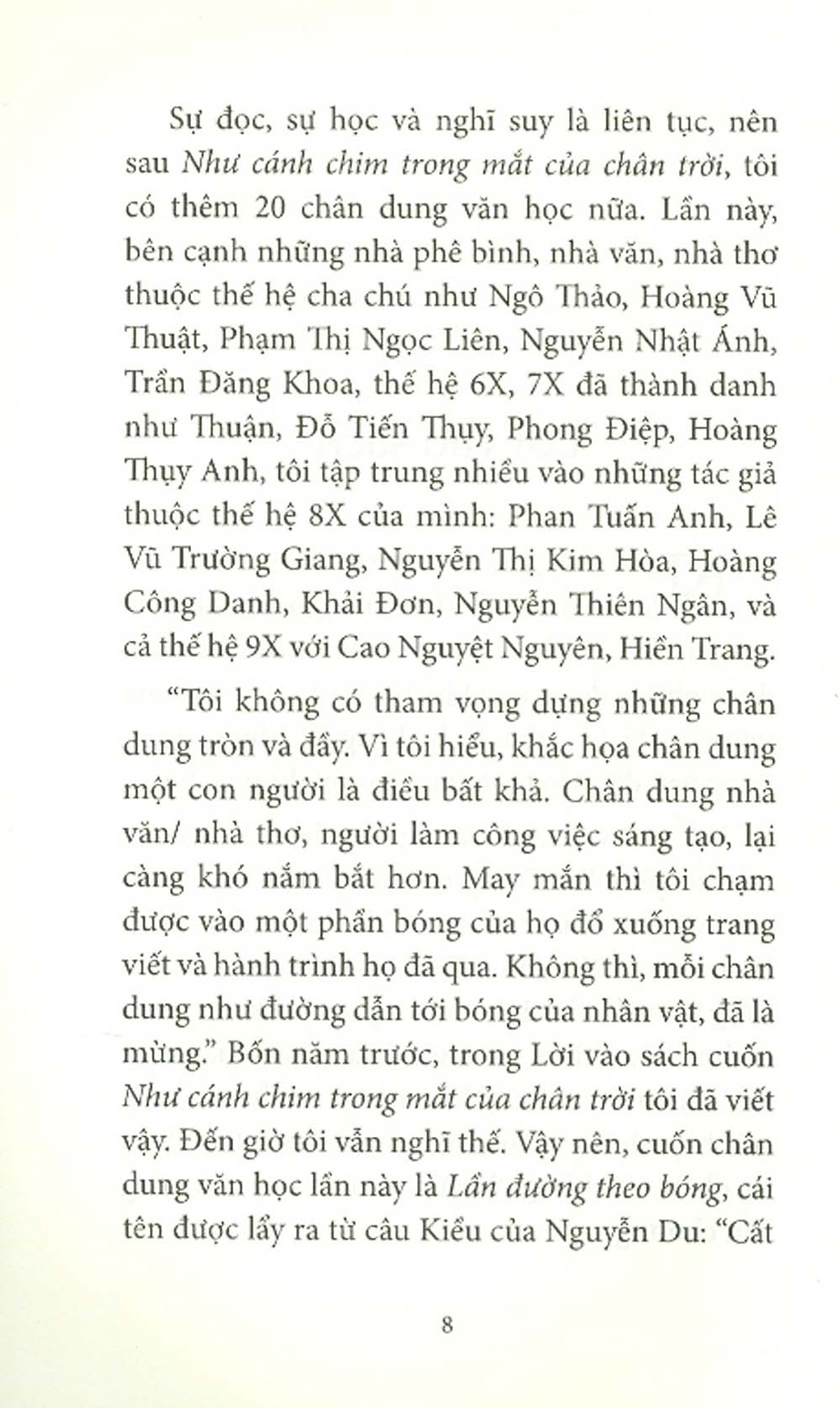 lần đường theo bóng - chân dung văn học